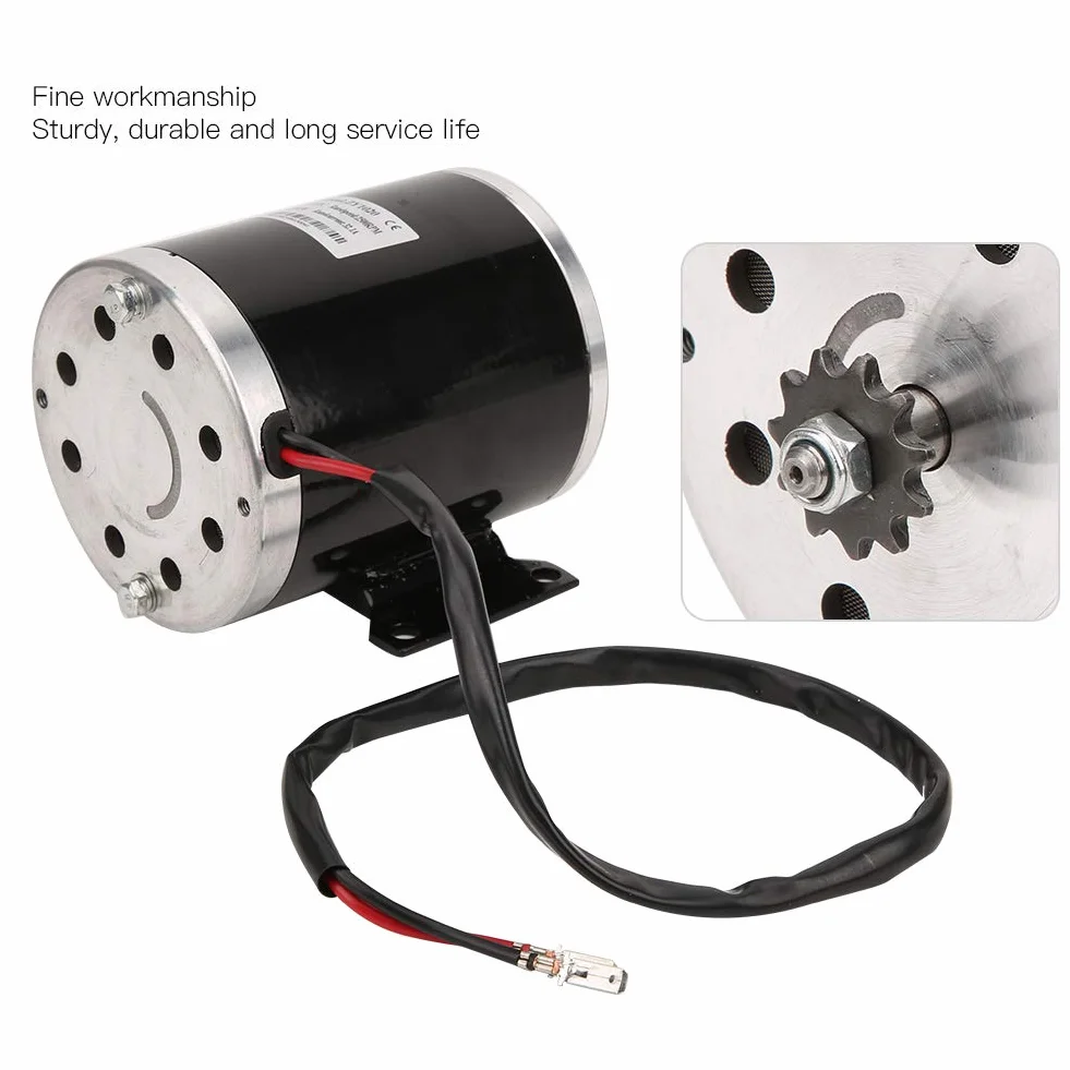 Motor Cepillado 12V 500W 2500 RPM para Scooter Eléctrico