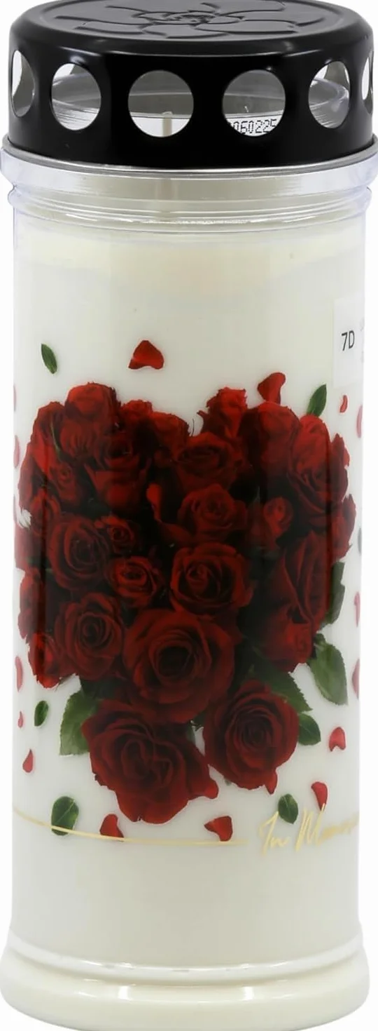 Velas Funerarias con Tapa 7 Días Juego de 5 Velas Cera Blanca para Cementerio
