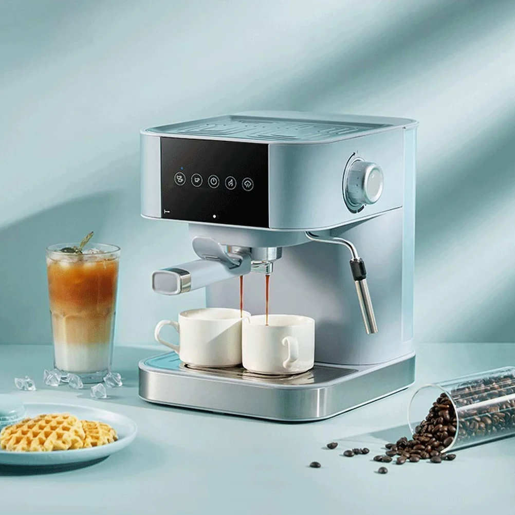 SOVORM Cafetera espresso de 15 bares, cafetera espresso compacta de acero inoxidable con varita espumadora de leche, cafetera profesional para espresso The New