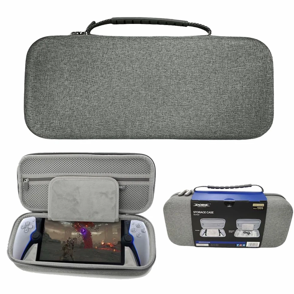 GERRIT PortaI - Funda de transporte, bolsa de almacenamiento portátil de EVA para consola de portal PS5, protección anticaídas, a prueba de golpes, para accesorios de juego remoto PS5/1038/1
