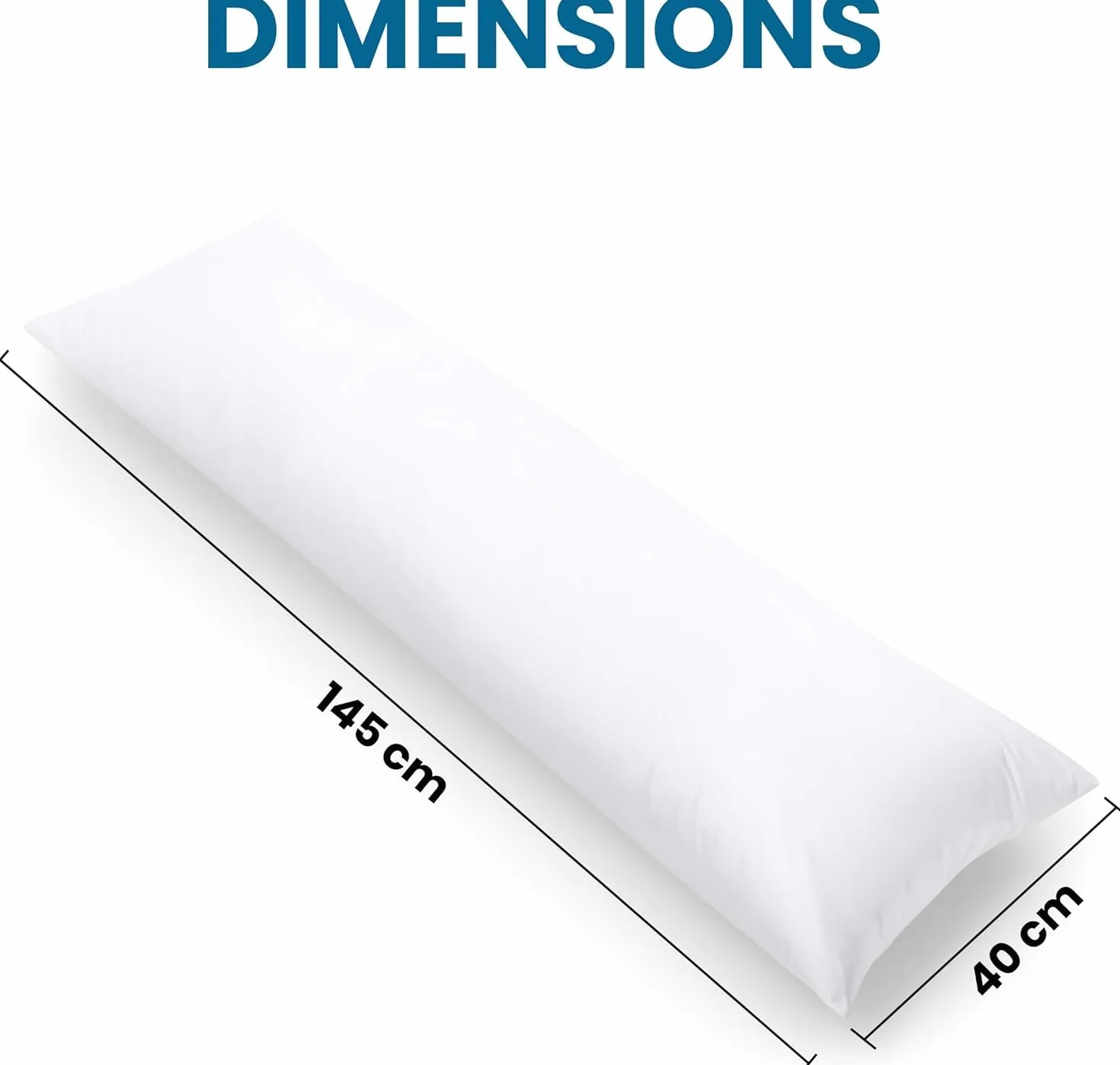 Utopia Bedding Almohada Corporal, 40x145 cm Almohada para el Embarazo y la Maternidad, Almohada para Dormir de Lado, Relleno de Poliéster Suave (Blanco)