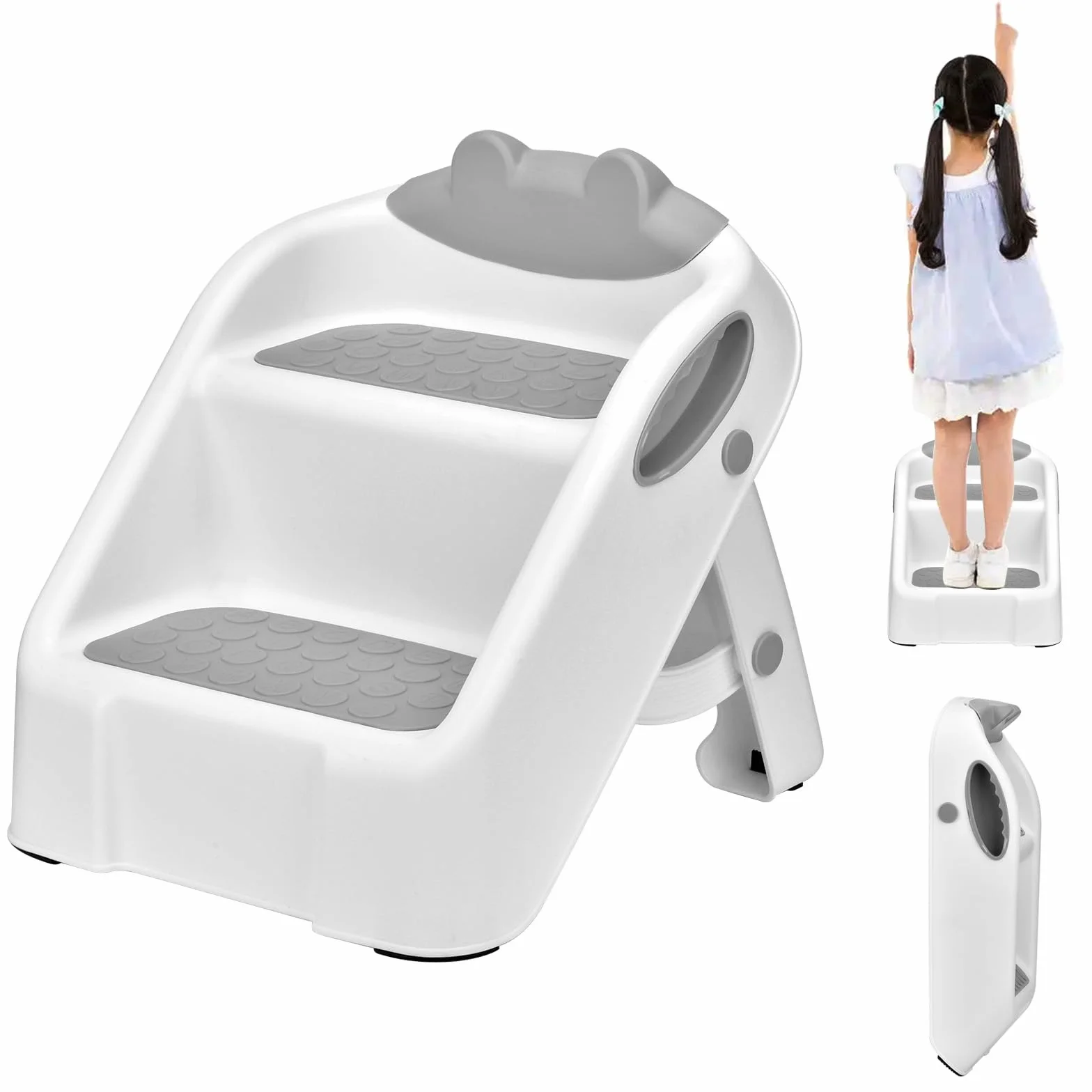 Taburete plegable para niños 2 niveles baño cocina