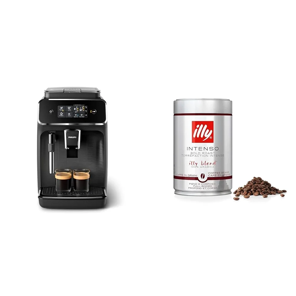 Cafetera Superautomática Philips 2200 + 2 Latas de Café illy Intenso de 250g