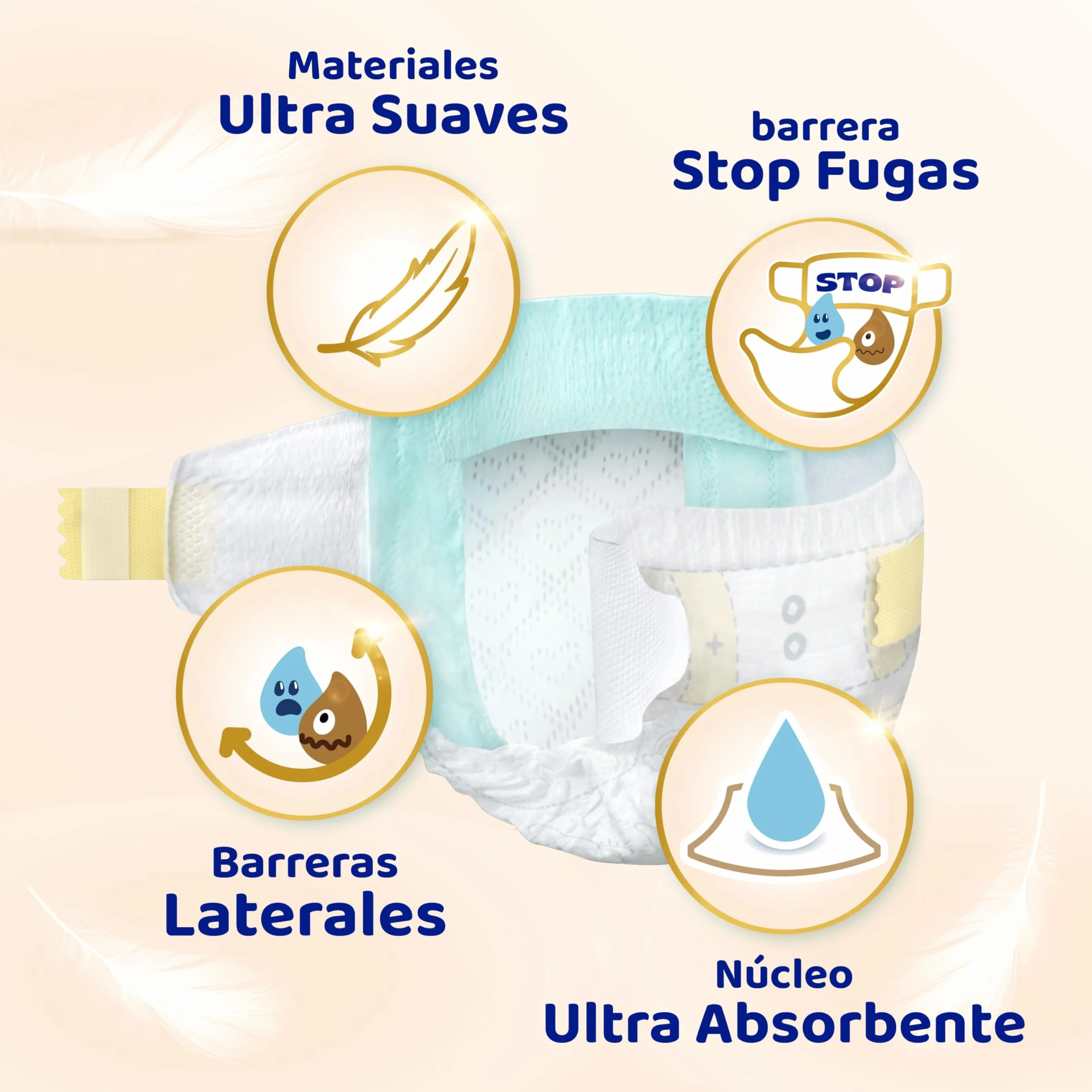 Dodot Pañales Bebé Sensitive Talla 4 (9-14 kg) 192 Pañales + 4 Pants Pack Mensual Protección Antifugas