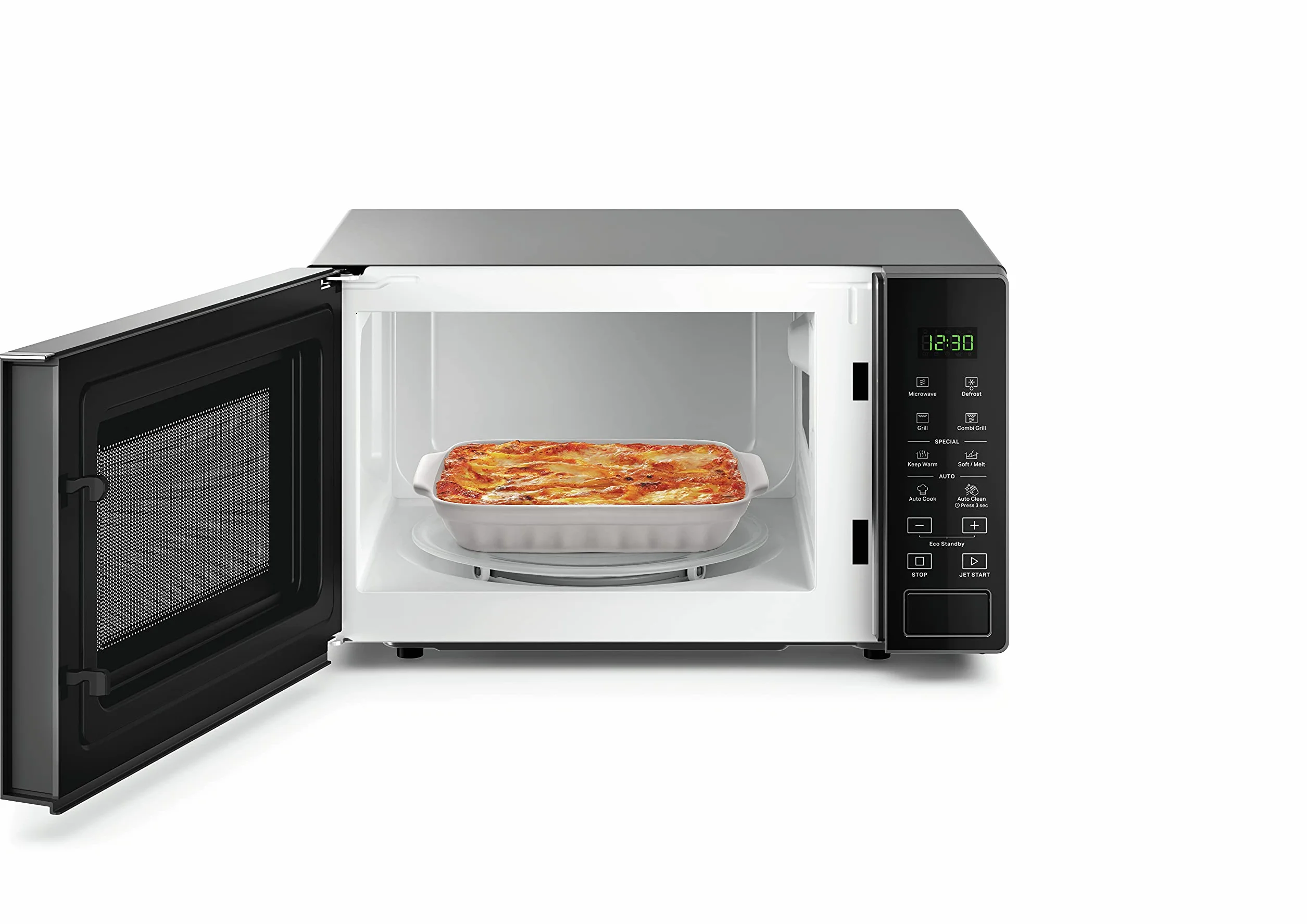Whirlpool Microondas con Grill MWP203SB 20L 700W, Libre Instalación, Panel Digital, Negro