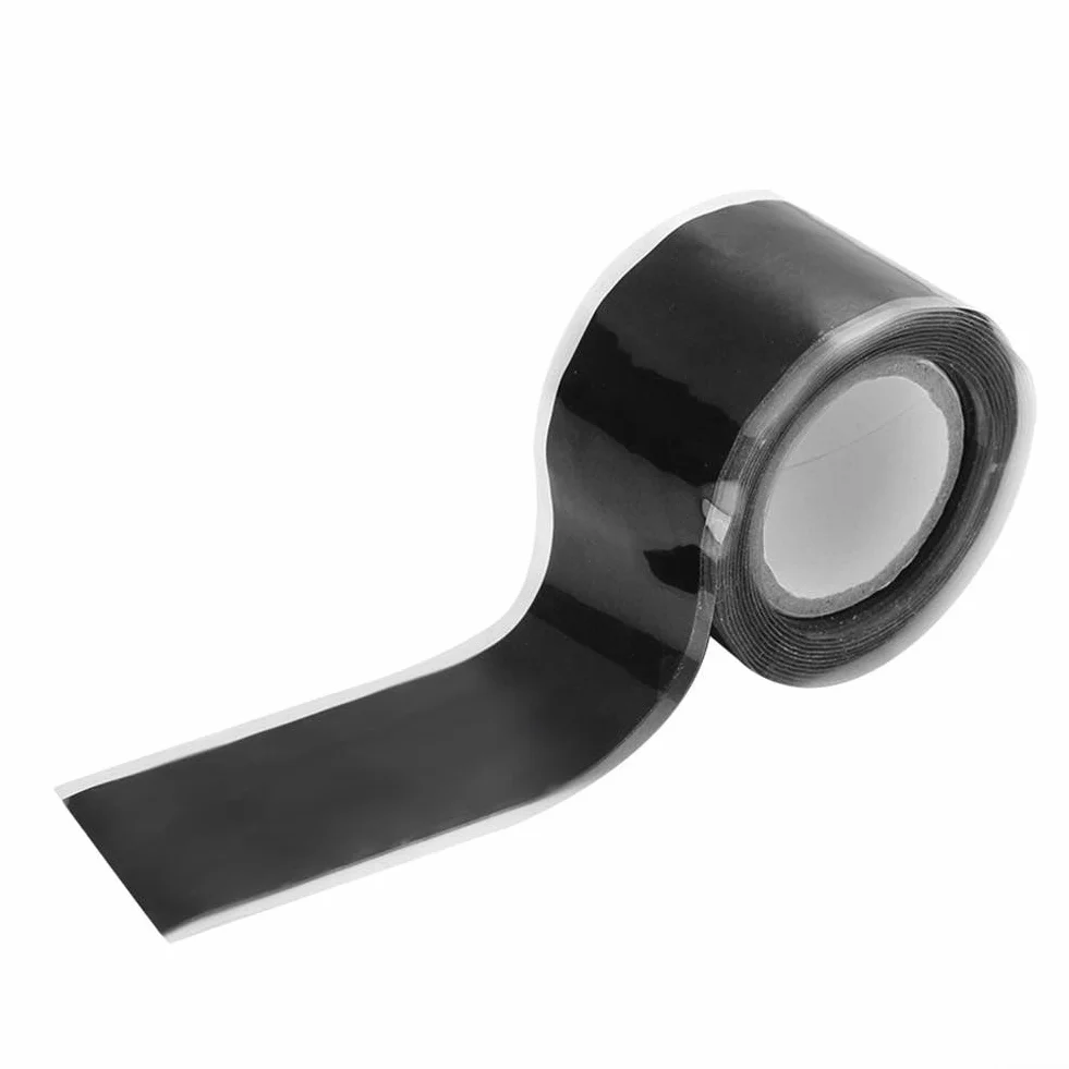 Cinta de agarre de silicona autofusible 2,5 cm x 500 cm para barras, mancuernas y bicicleta