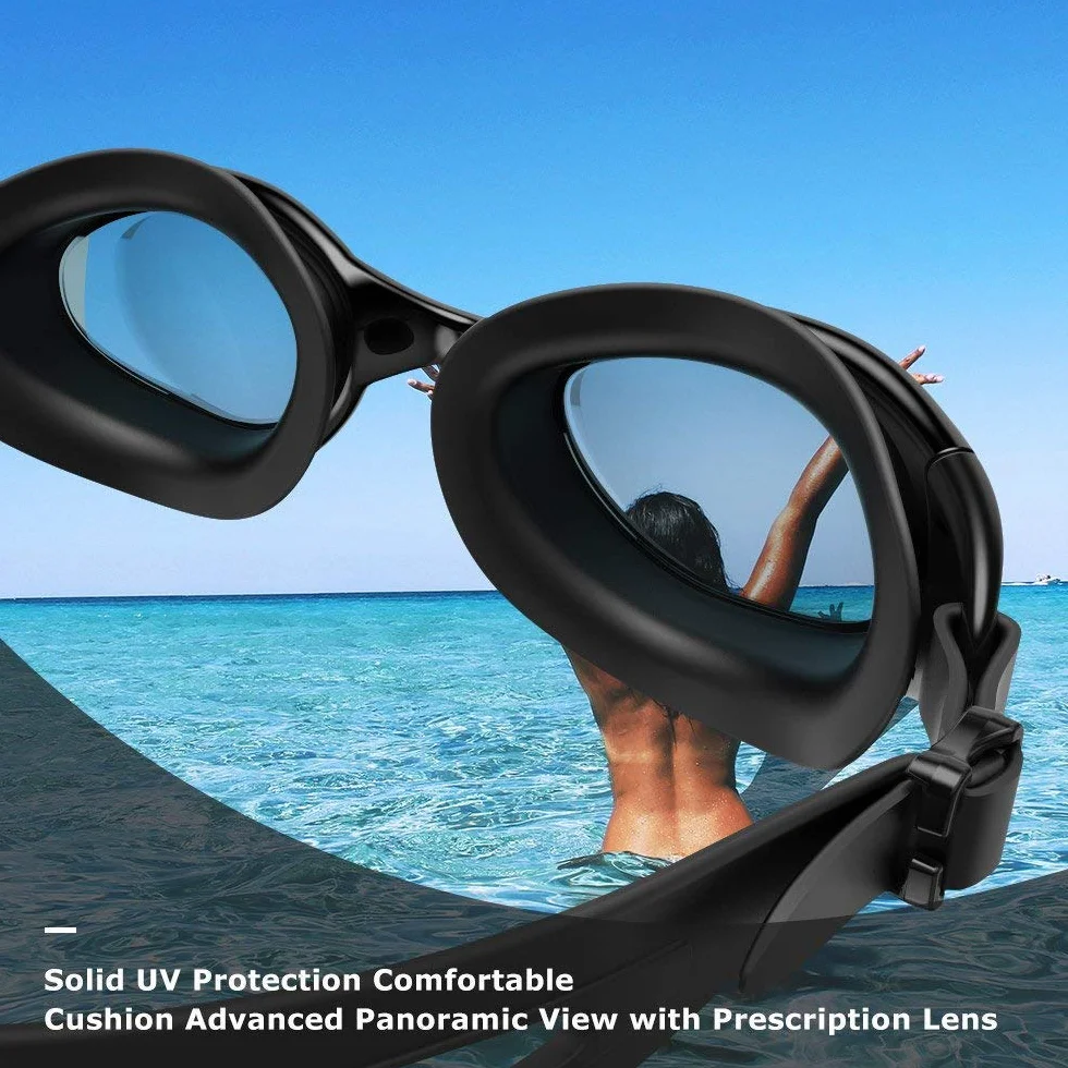 ZIONOR G7 Gafas de Natación Correctoras Miopía Visión Nocturna Sin Fugas Protección UV para Hombre Mujer Adultos Dioptría 2.0-7.0