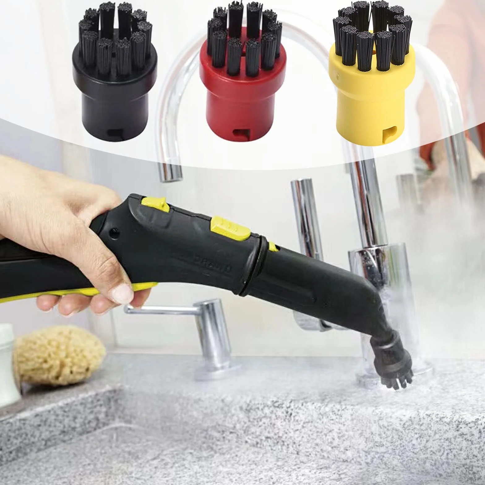 6 Piezas Accesorios para Limpiadores de Vapor Cepillo Redondo para Limpiar con Vapor Boquillas SC1 SC2 SC3 SC4 SC5 SC6 SC7