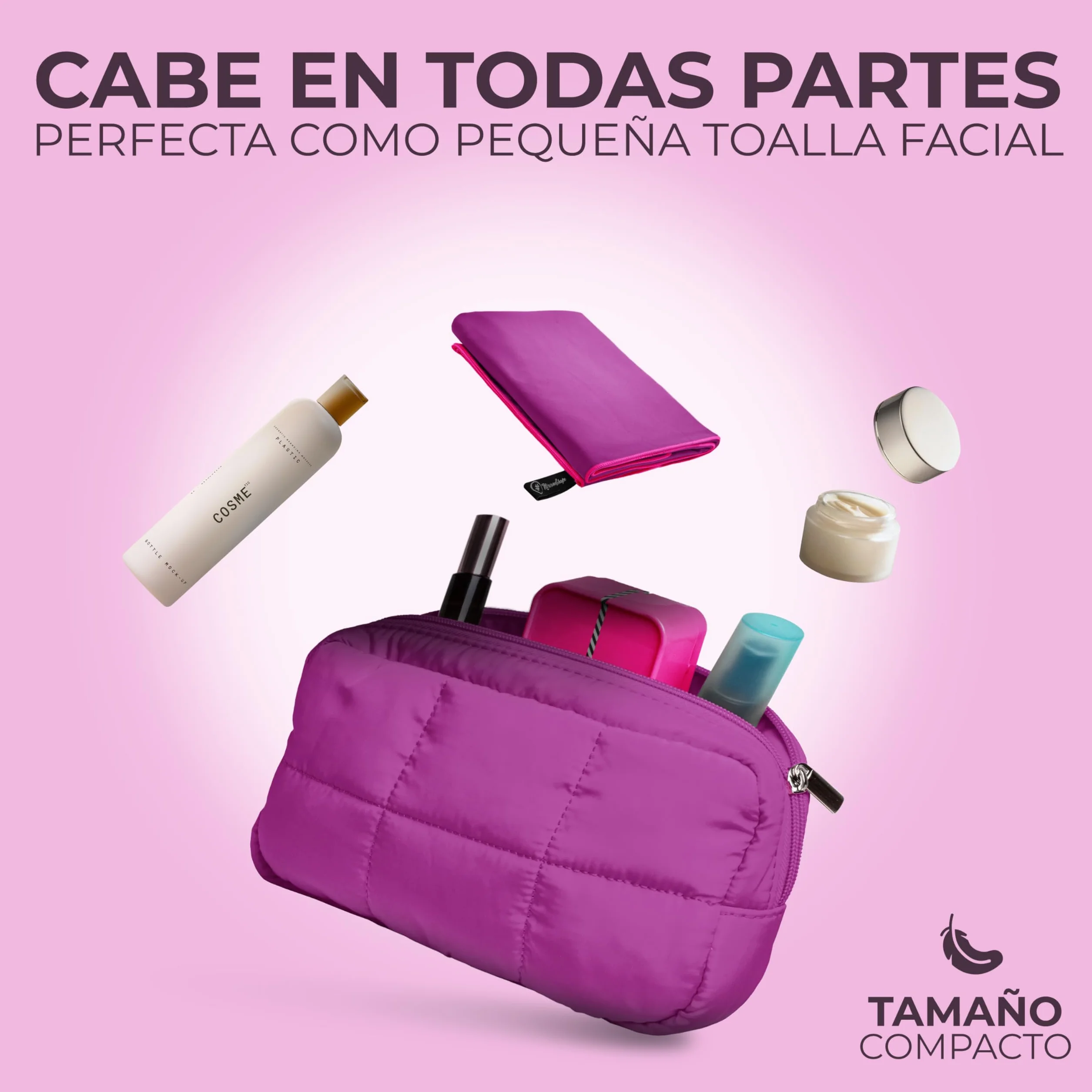 NirvanaShape Toalla de Microfibra 60 x 40 cm, Toalla de Viaje Ligera y compacta para Viajes, Vacaciones, Fitness