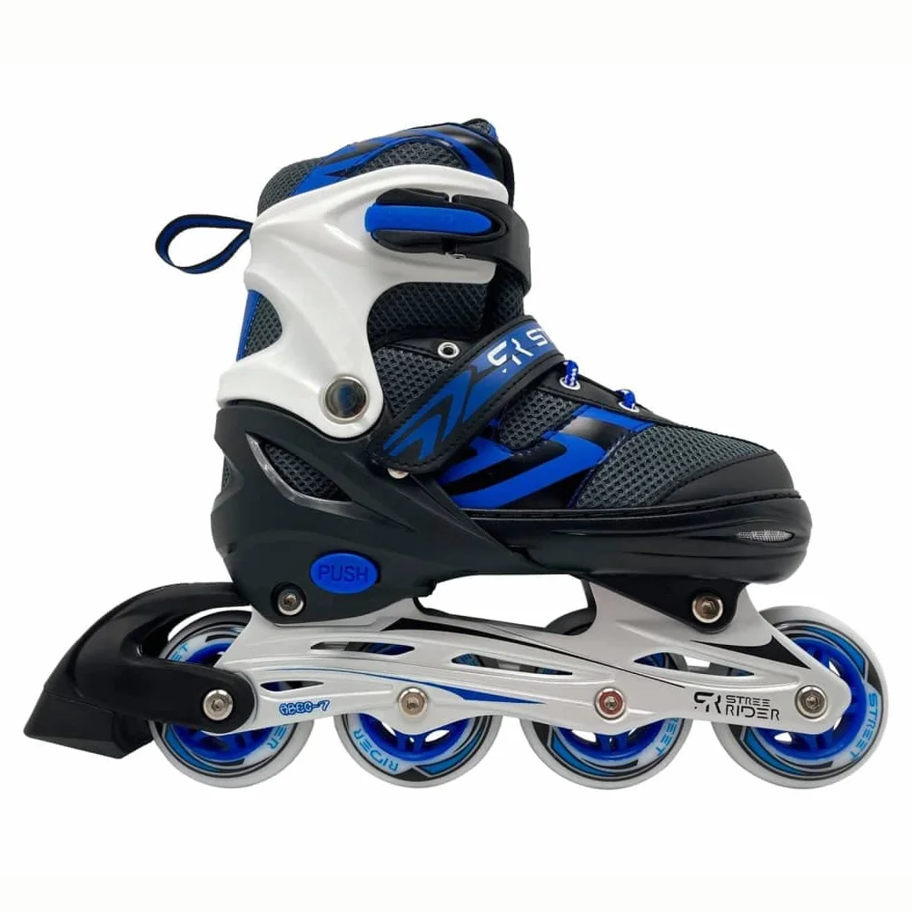 Kids Globe 720232 Street Rider - Patines en línea (en línea), Color Azul y Negro, 33-36