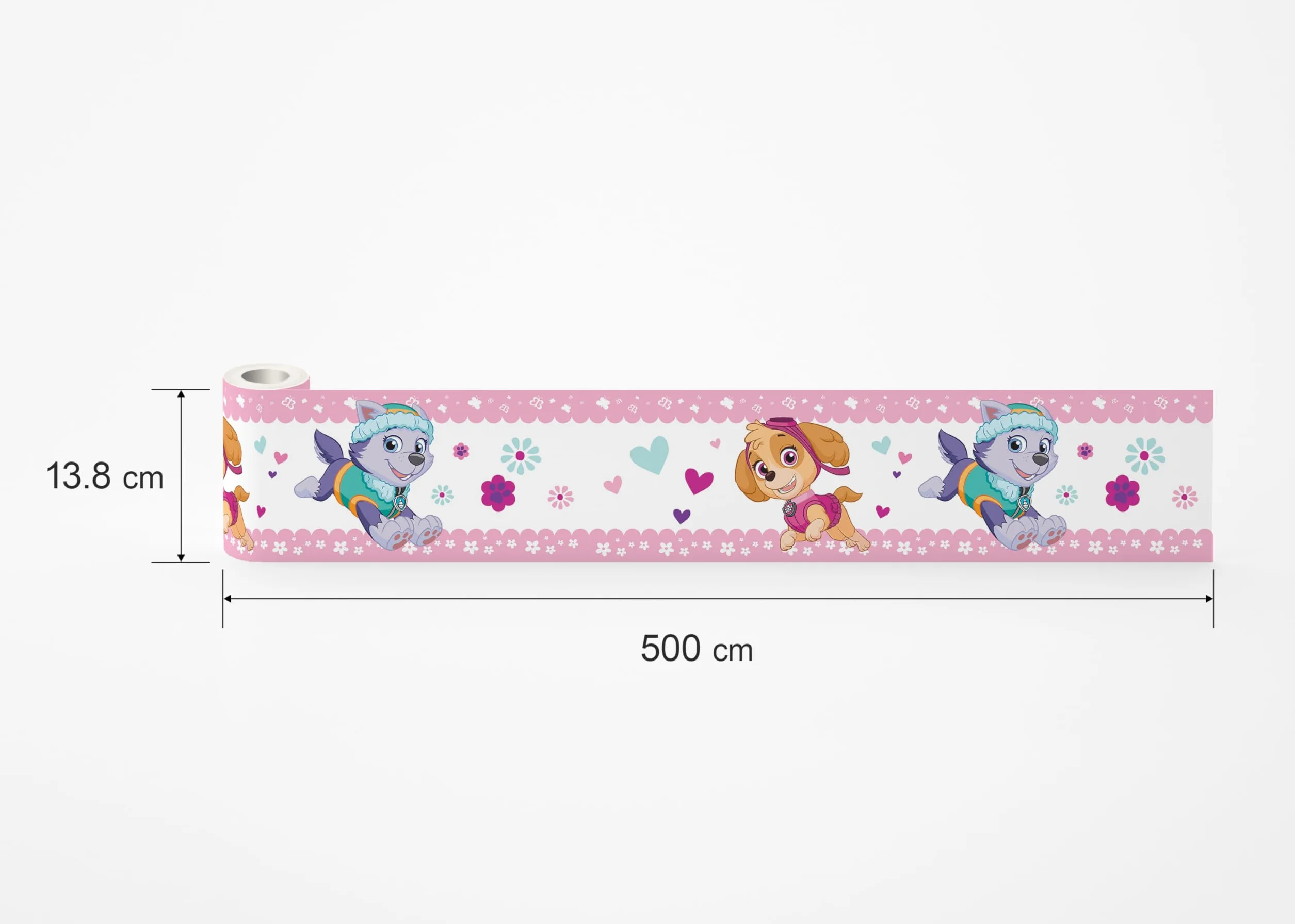 Cenefa autoadhesiva de la Patrulla Canina Pup Power para habitación infantil, de AG Design 500 x 14 cm | AWBD 8014
