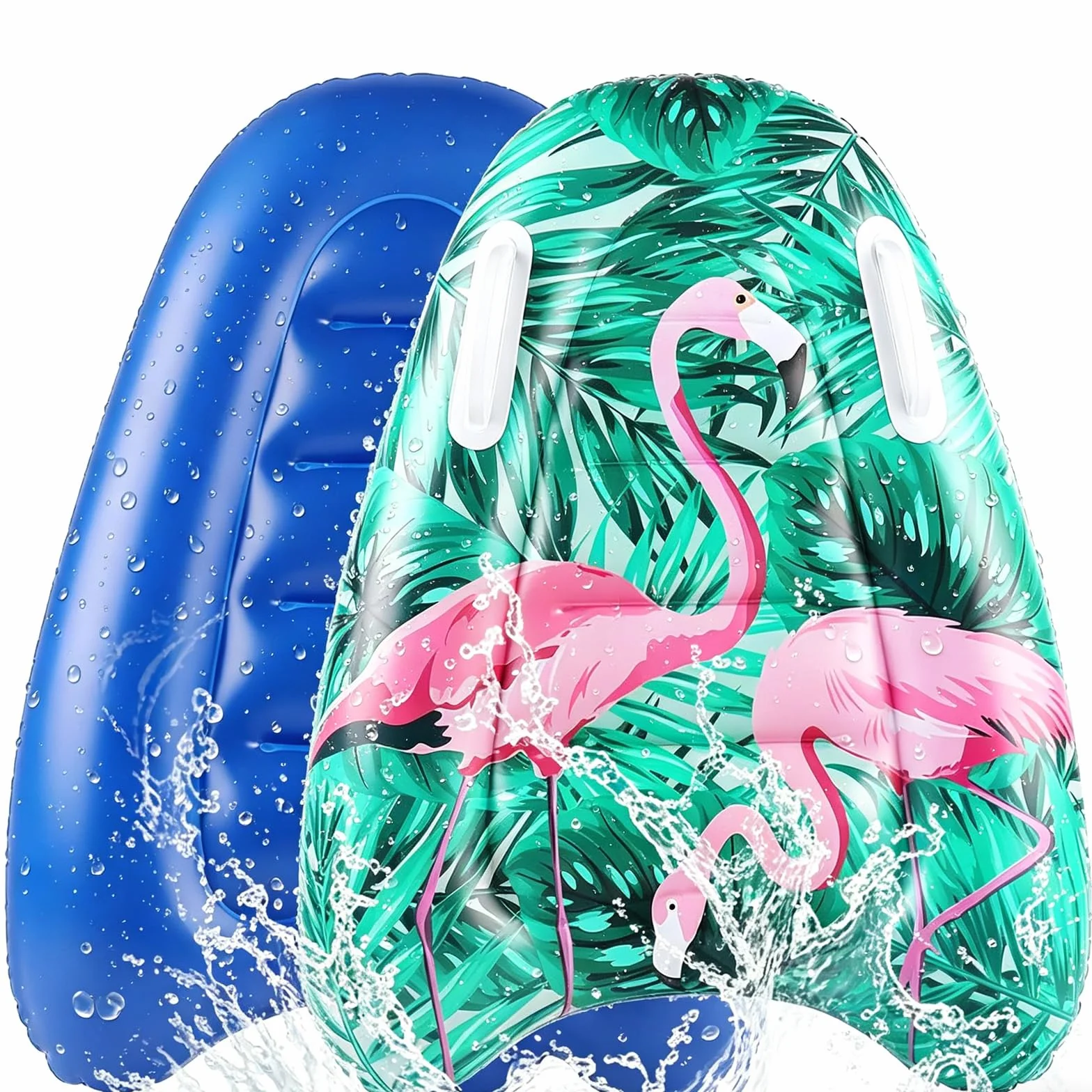 Niños Bodyboard Inflable con Asas 70x50cm Tabla de Surf Hinchable Flotante para Piscinas