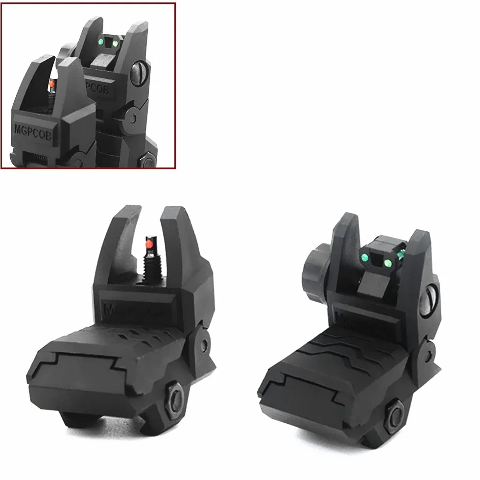 HWZ Miradores Tácticos de Fibra Plegable para Riel Picatinny 20 mm