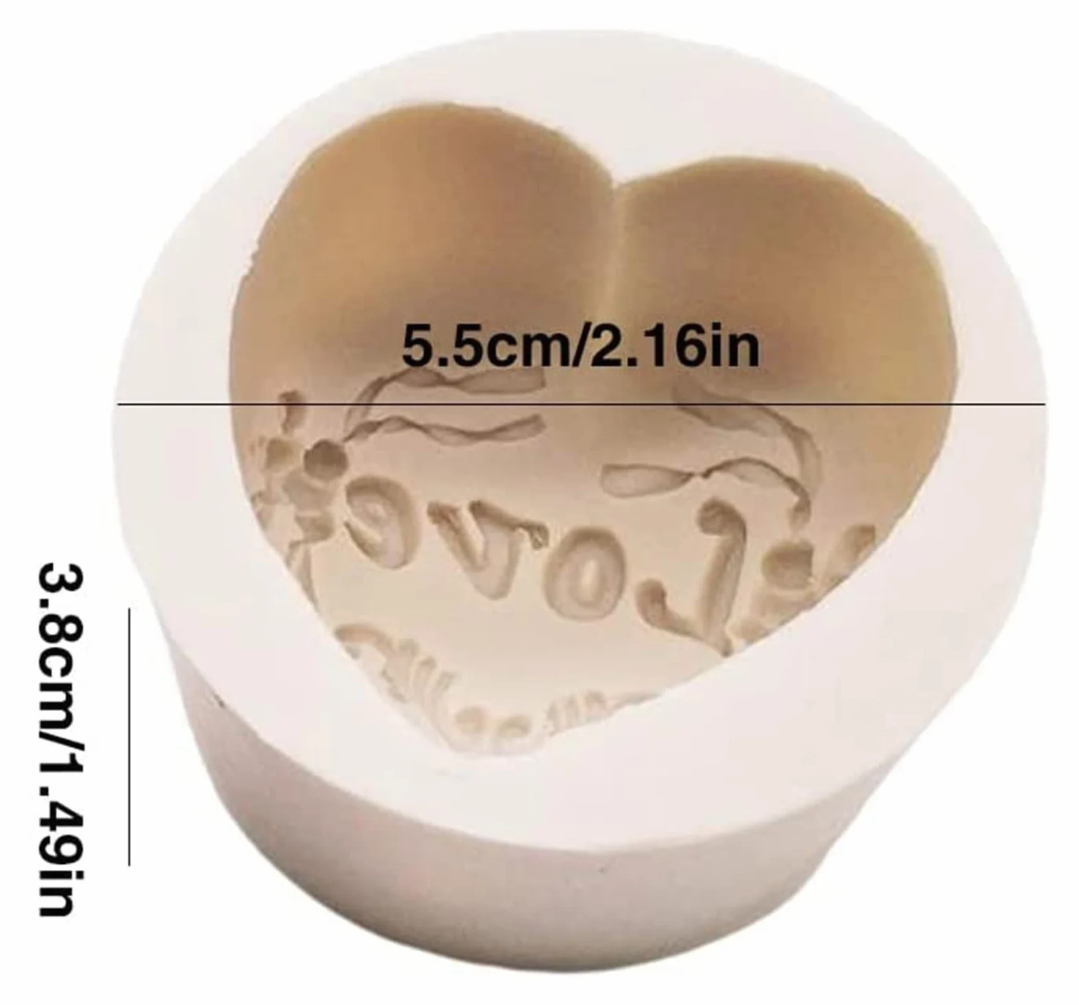 moldes de silicona, moldes de resina, Moldes de bricolaje Molde de vela de silicona, Molde de rosa en forma de corazón, Molde de chocolate de flor de amor, Molde de horneado de postre de manualidades