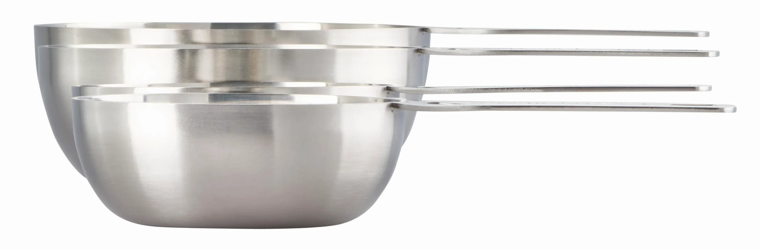 Le Creuset Juego de 4 tazas medidoras de acero inoxidable | El juego incluye: 2/3, 3/4, 1.5 y 2 tazas
