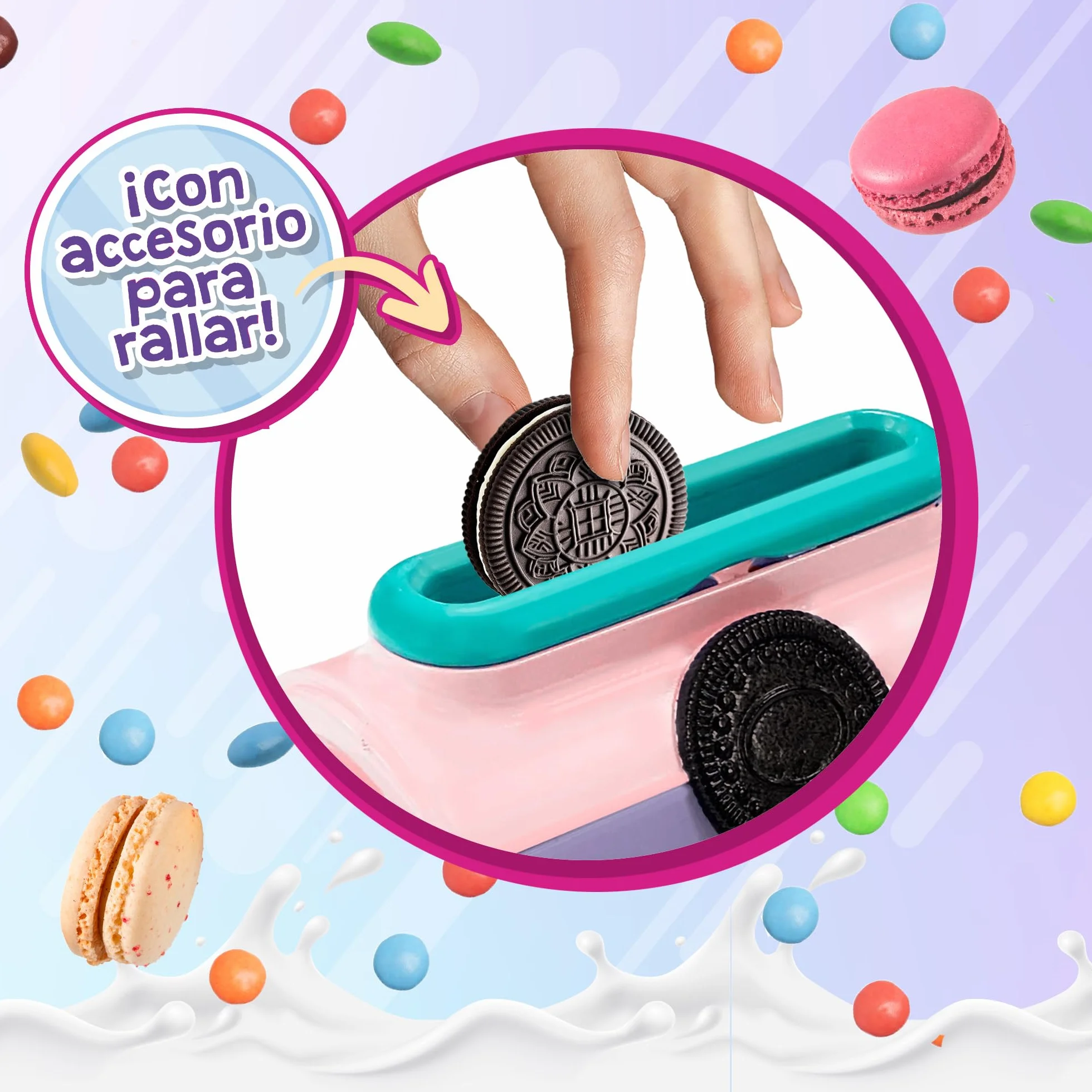 Bizak Heladisssimo, máquina para hacer helados, con accesorio rallador para toppings, helados cremosos, no incluye comida, (35005071)