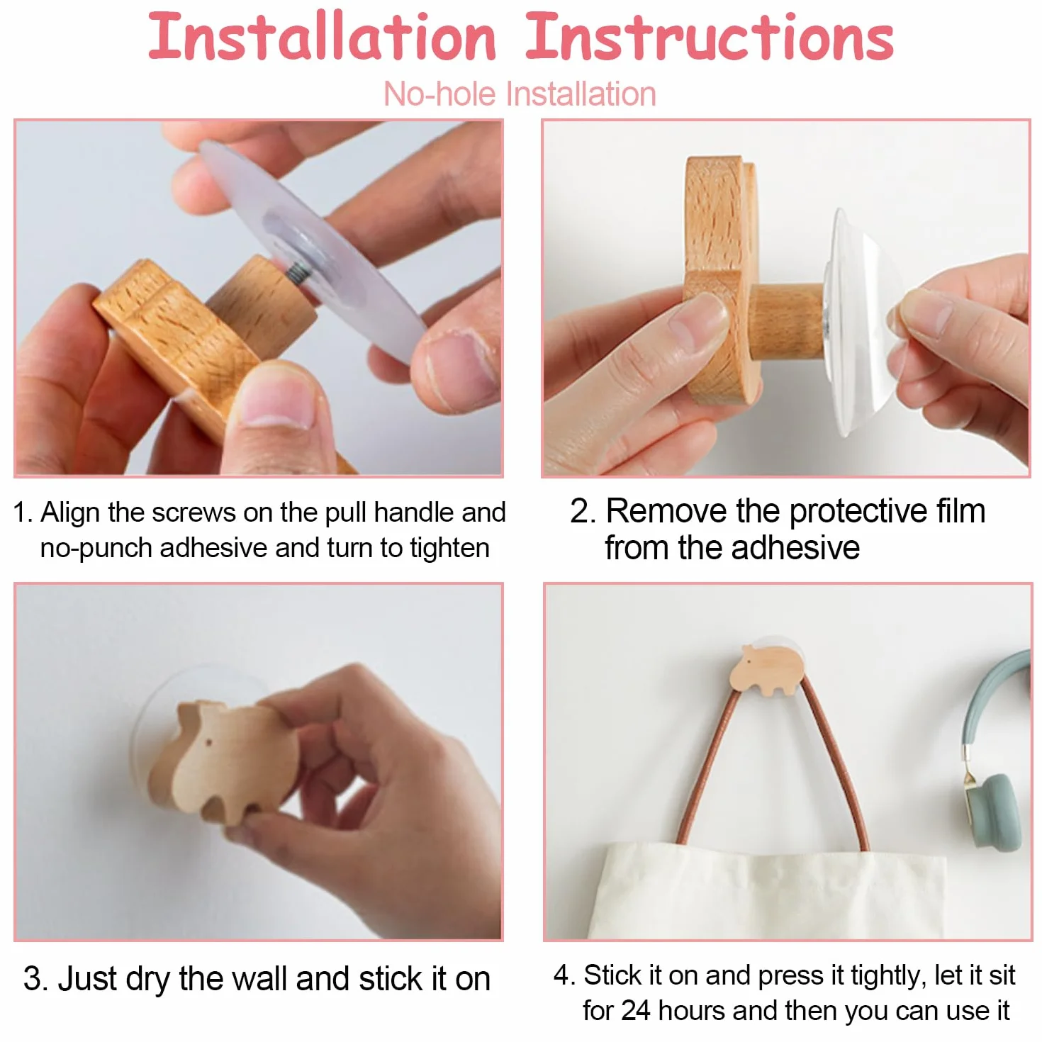 8 piezas Pomos y Tiradores Cajones Infantiles Madera, Tiradores Decorativos de Animales para Armario, Bebe Habitacion, Niños.