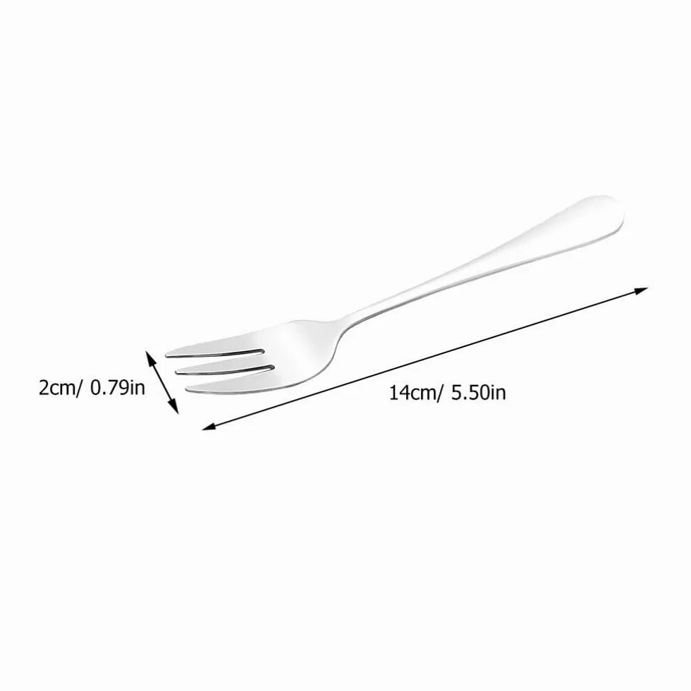 Kichvoe 24 Tenedores De Acero Inoxidable Para Ensalada Tenedores Para Cena Frutas Pasteles Aperitivos Cubiertos Cubiertos Tenedores Para El Hogar Cocina Restaurante