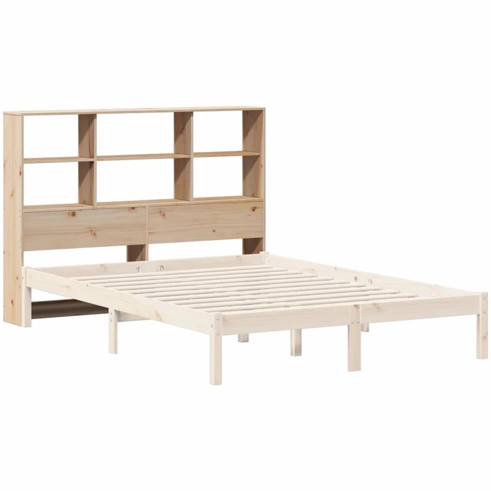 vidaXL Cabecero de Cama con almacenaje Madera Maciza de Pino 120 cm, cabecero de Cama, cabecero de Madera Maciza, cabecero con Compartimentos