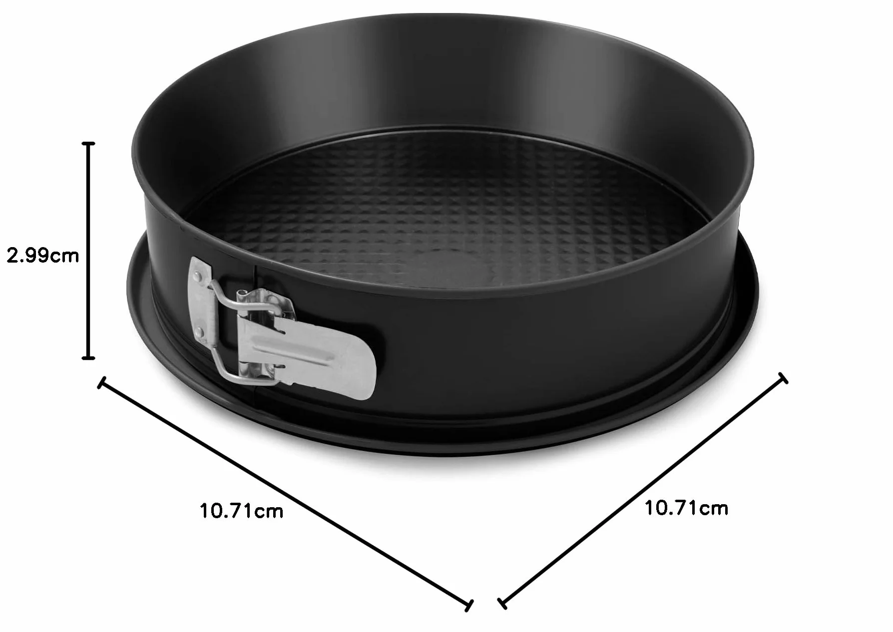 molde desmontable con 1 fondo Ø 26 cm, Fondo antigoteo, Acero con revestimiento antiadherente, Negro