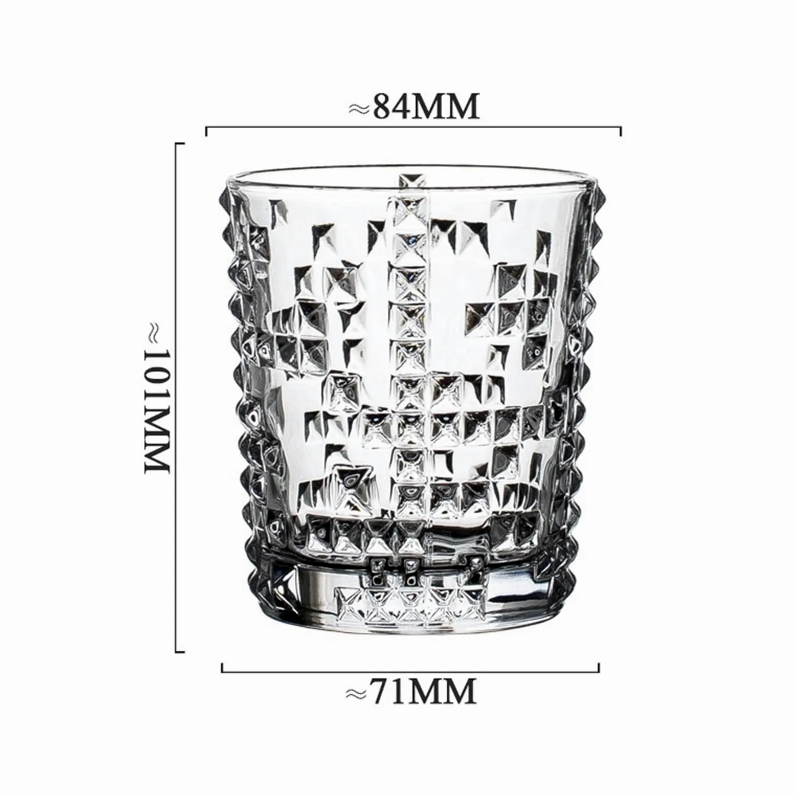 vaso de agua Paquete de 2 vasos cristal transparente sin plomo(Pequeño)