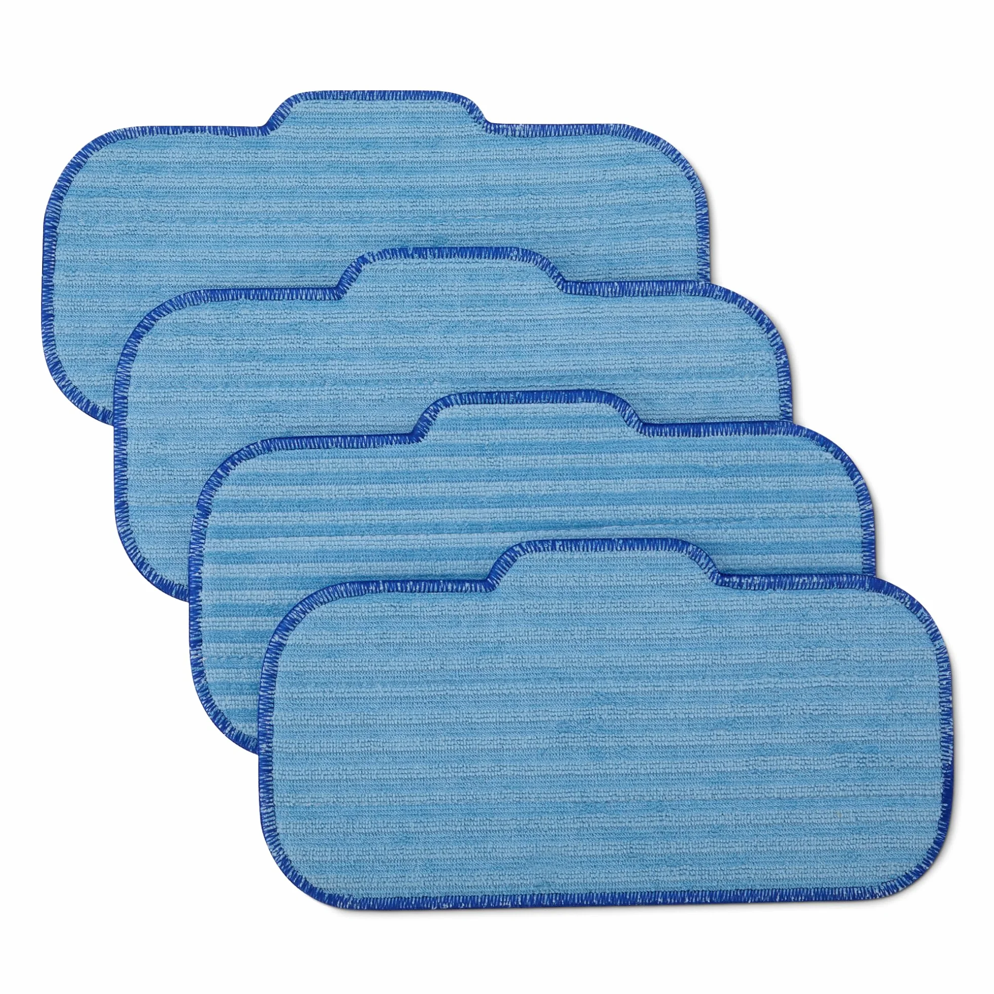 Amazon Basics Almohadillas de Repuesto para mopa a Vapor, Lavables para Todo Tipo de Suelos Duros, 30.4 x 13.9 x 0.5 cm, Azul, Paquete de 4