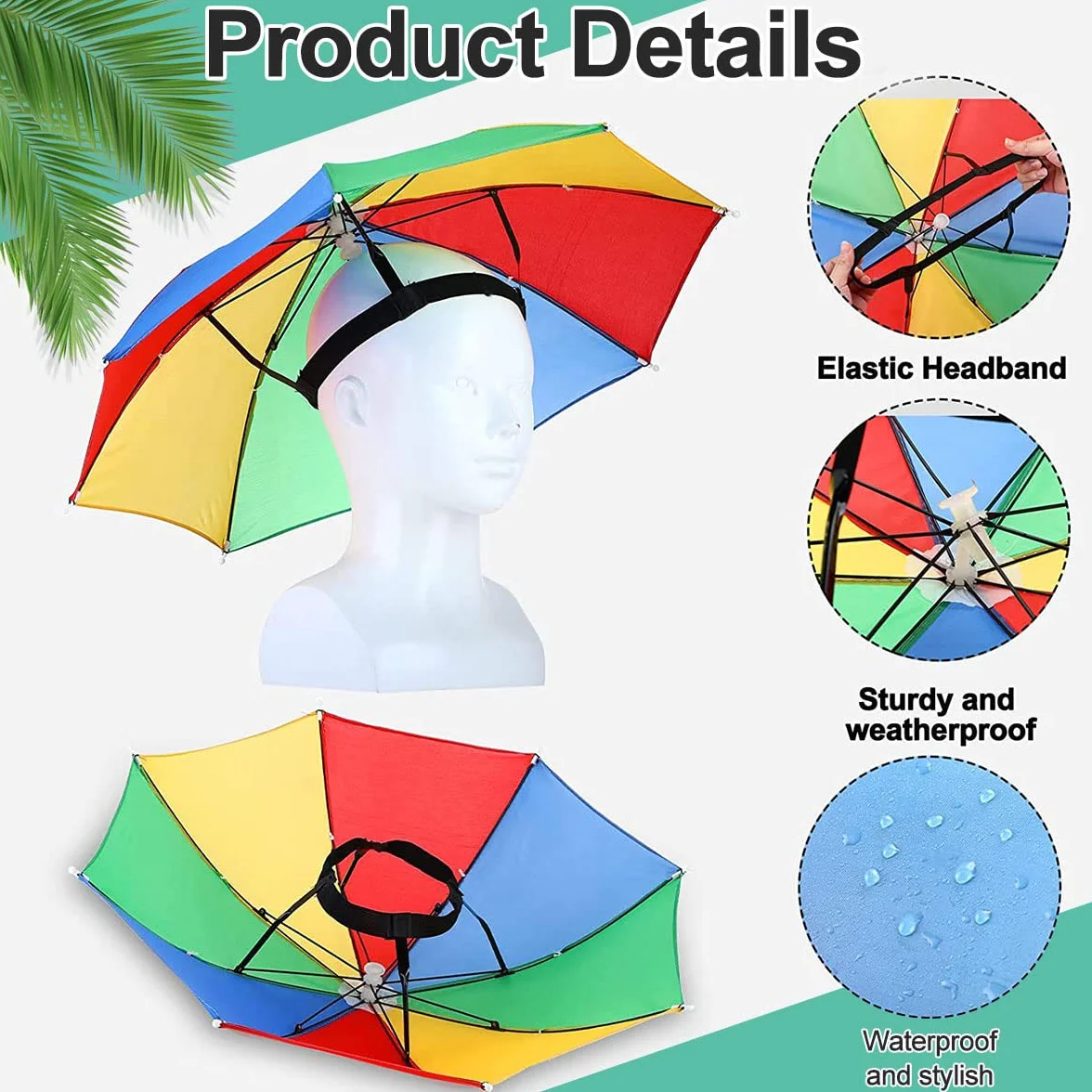 SEMINISMAR Paraguas Plegable Resistente a la Lluvia, Parasol para Playa, Golf, Pesca