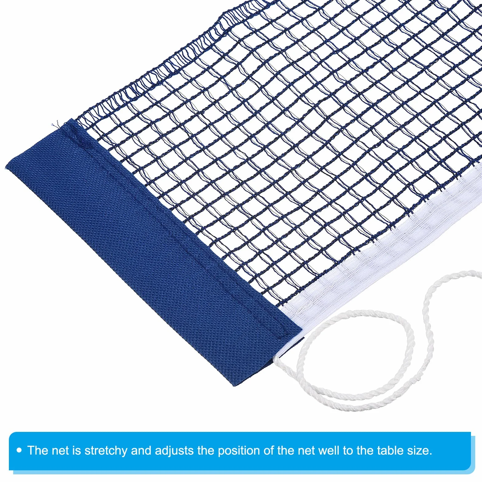 PATIKIL Mesa Tenis Red Reemplazo Ping Pong Cuerda Tensión Accesorios Poliéster Algodón Azul