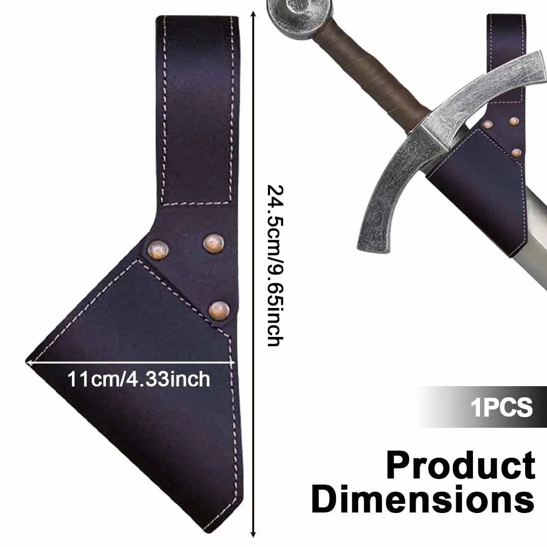 Portador de Cinturón de Cuero para Espadas Medievales Funda de Espada Vikingo Cosplay Halloween