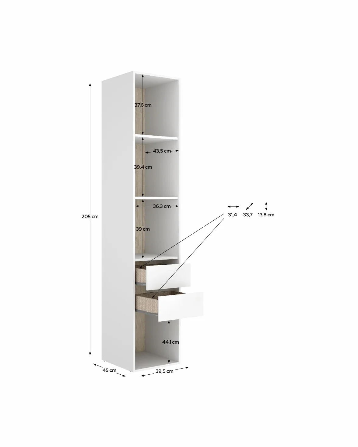 DEKIT Grupo RIMOBEL-Armario-VESTIDOR con Trasera Reversible