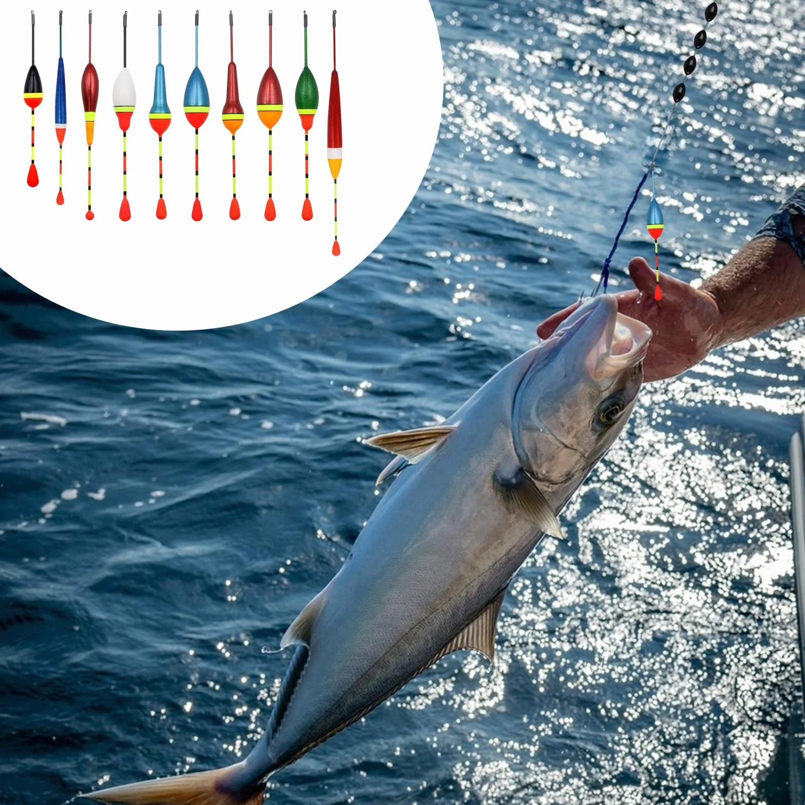 Kit de Pesca 205 Piezas Plomada Flotadores Accesorios Lago Mar