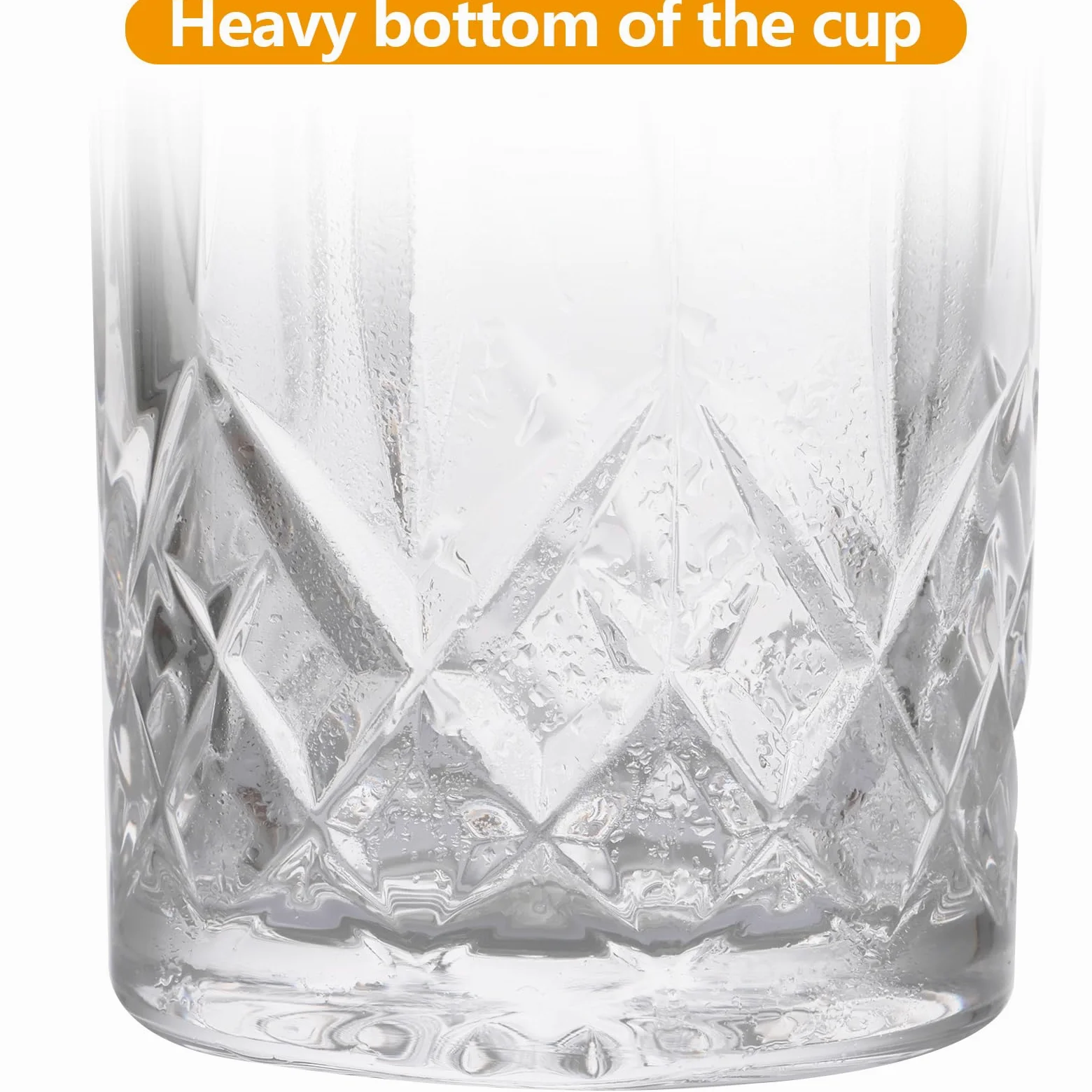 Juego de 12 vasos altos Highball, vasos altos de cristal de 300 ml, vaso transparente Hi Ball perfecto para agua, cócteles, jugo
