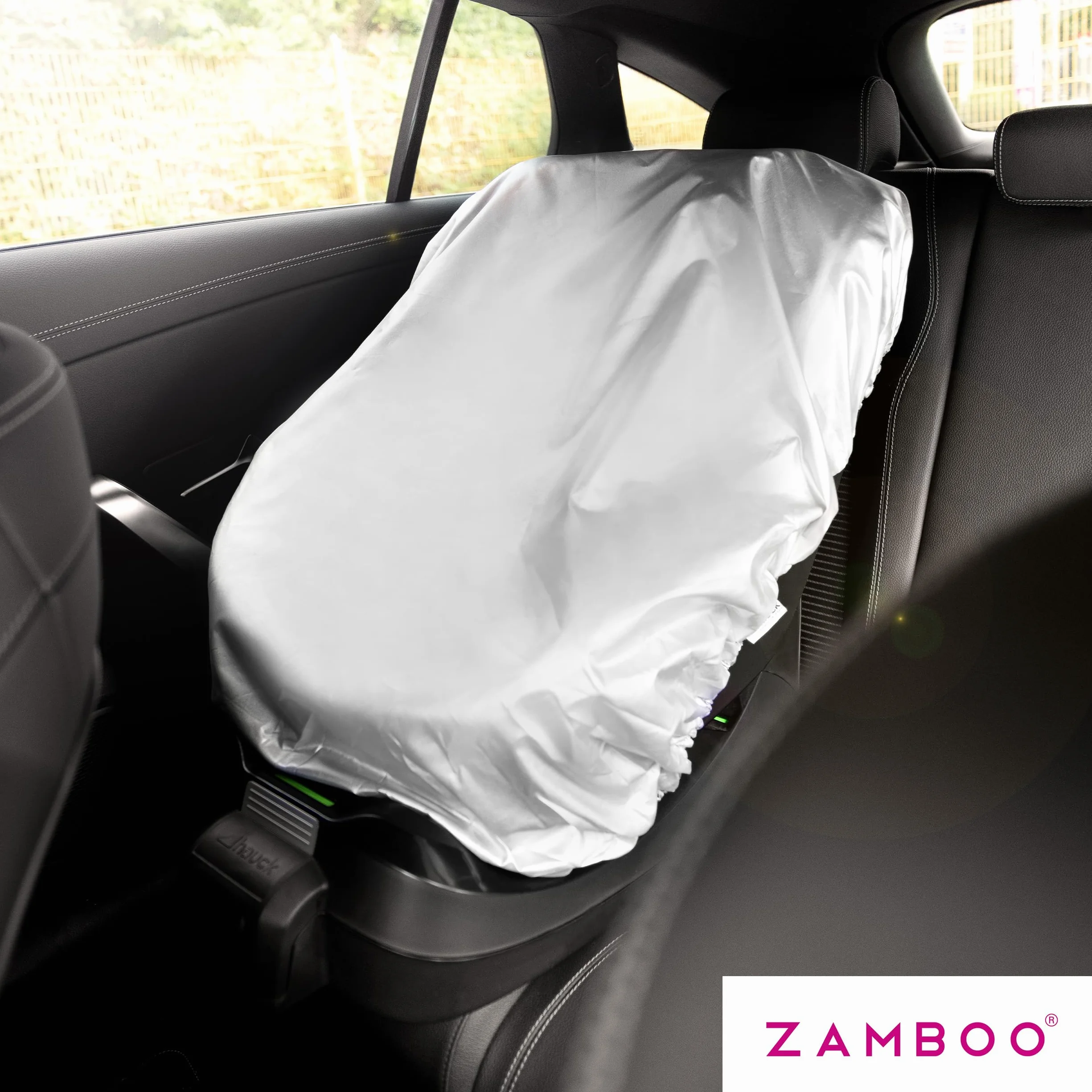 Zamboo Funda Silla Coche Bebe Universal - Protector Térmico Compatible con Maxi-Cosi - Cybex - Chicco y Sillas a Contramarcha y Asientos Infantiles de Grupo 0 1 2 3 - Bolsa Incluida - Plateado
