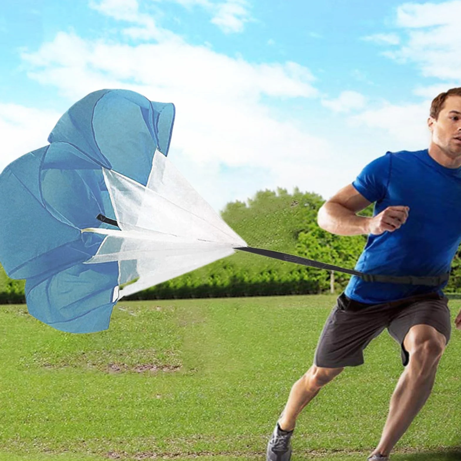 Paracaídas de entrenamiento de velocidad 59 pulgadas para correr, fútbol, baloncesto