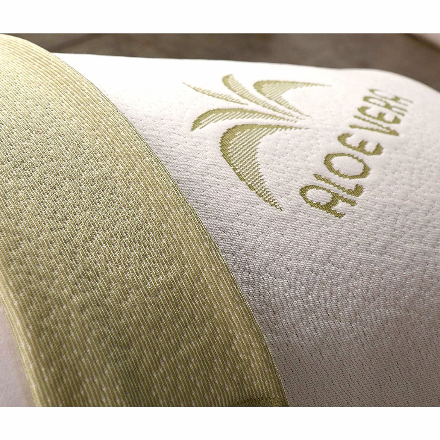 Almohada viscoelástica, Doble funda con cremallera. Tejido Aloe Vera. Perfecta adaptabilidad al cuello Termorregulable. 70 cm núcleo compacto.