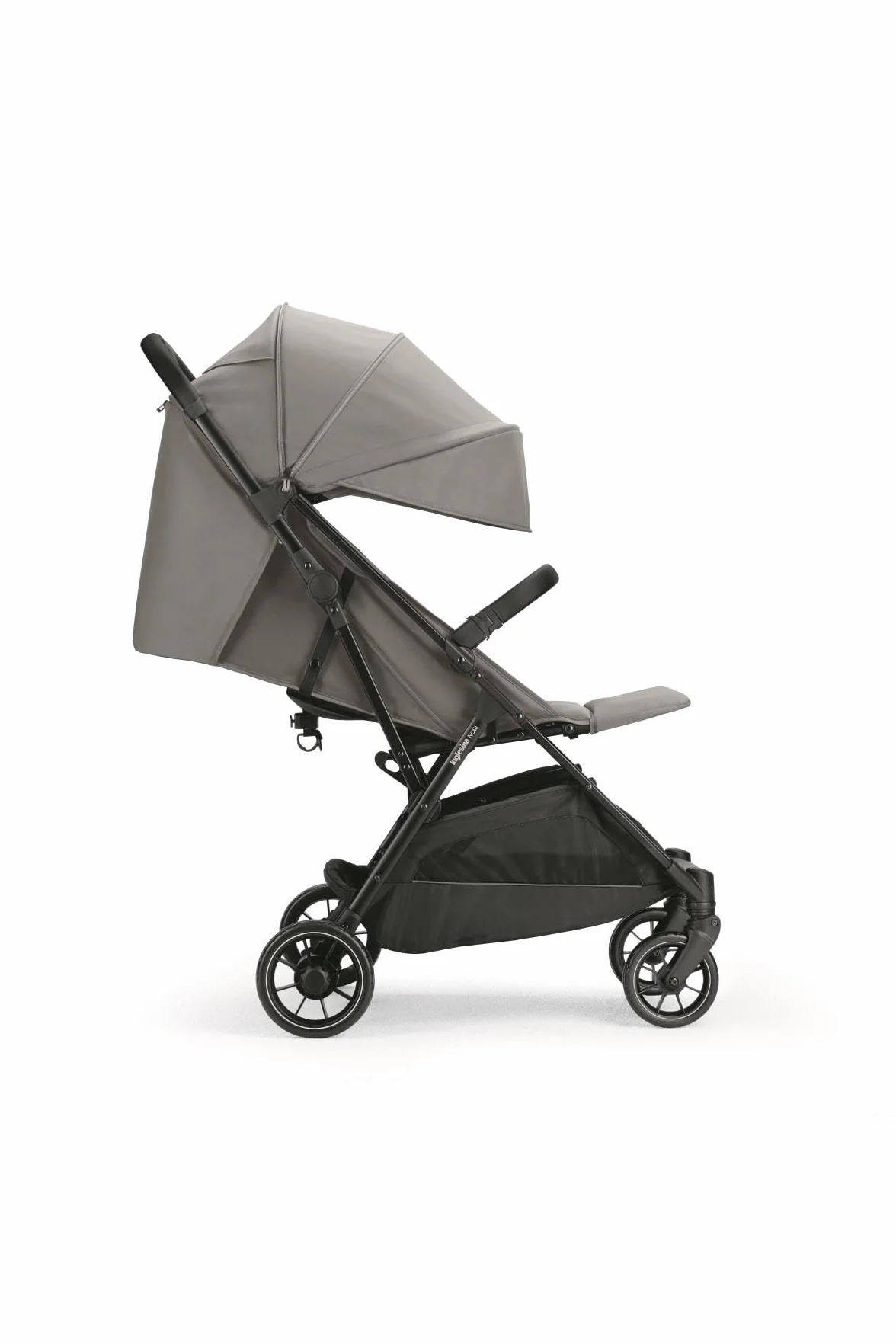 Inglesina NOW Silla de Paseo Compacta Ligera 7,2 kg, Cierre Automático One Touch, Respaldo Reclinable 170°, Capota UPF 50+, desde Nacimiento hasta 22 kg, Snap Grey