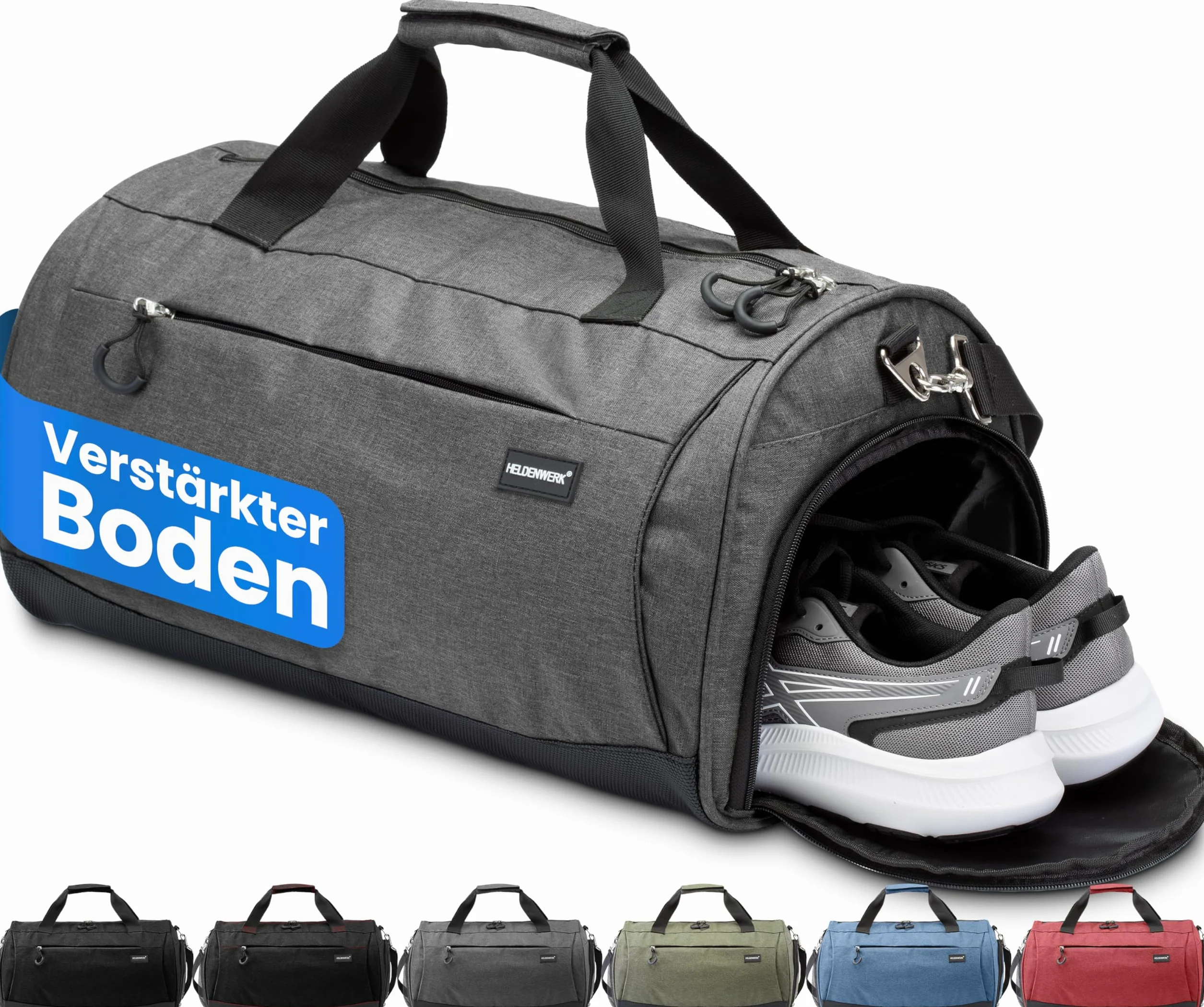 Heldenwerk Bolsa de deporte con compartimento para zapatos y húmedo, entrenamiento hombre mujer viaje fitness