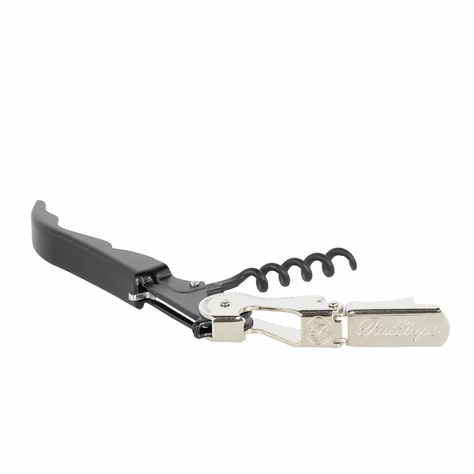 PULLTAP'S GENUINE Slider 900 (Negro) Abridor de Vino, Sacacorchos de camarero profesional. Incluye doble palanca articulada, navaja cortacápsulas y abridor de tapones. Fabricado en España