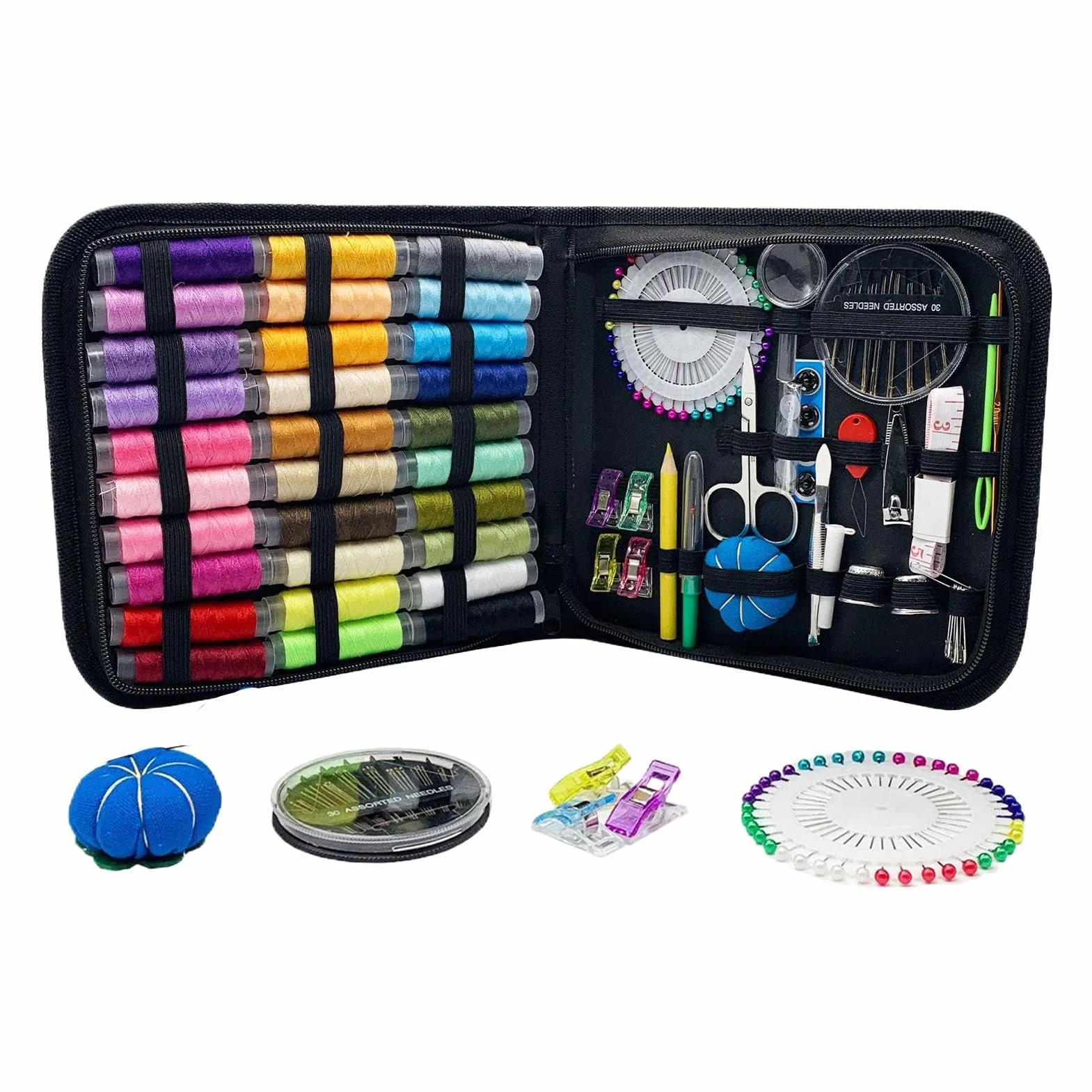 Kit De Costura Estuche Completo De Agujas Para Viaje | Kit de Herramientas Portátil y Resistente para Regalo de Mujeres Adultas Madres Abuelas