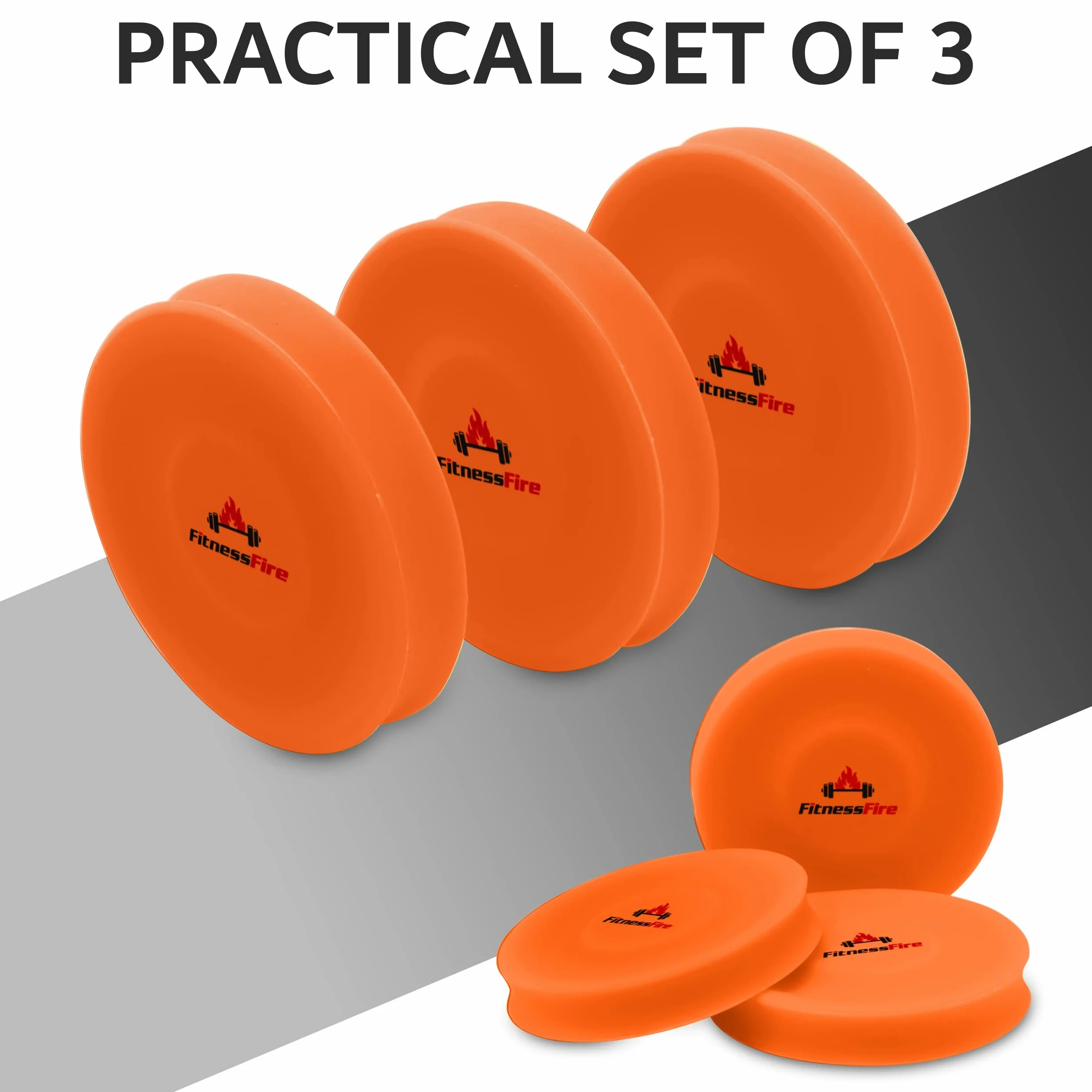 Set de 3 Mini Frisbee - Disco volador 60 metros - Naranja