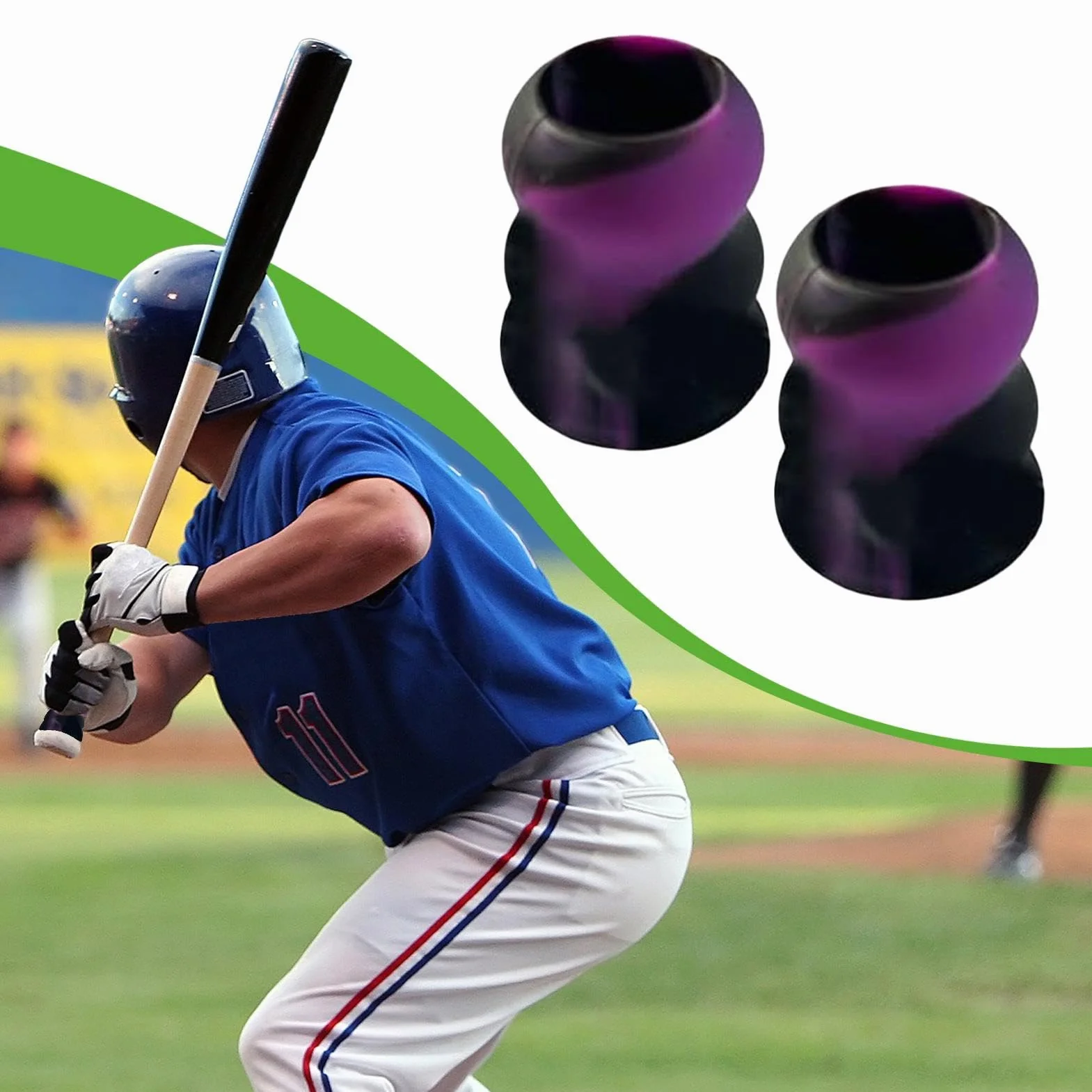 Bate de béisbol con agarre antideslizante de silicona, cubierta de mango deportivo