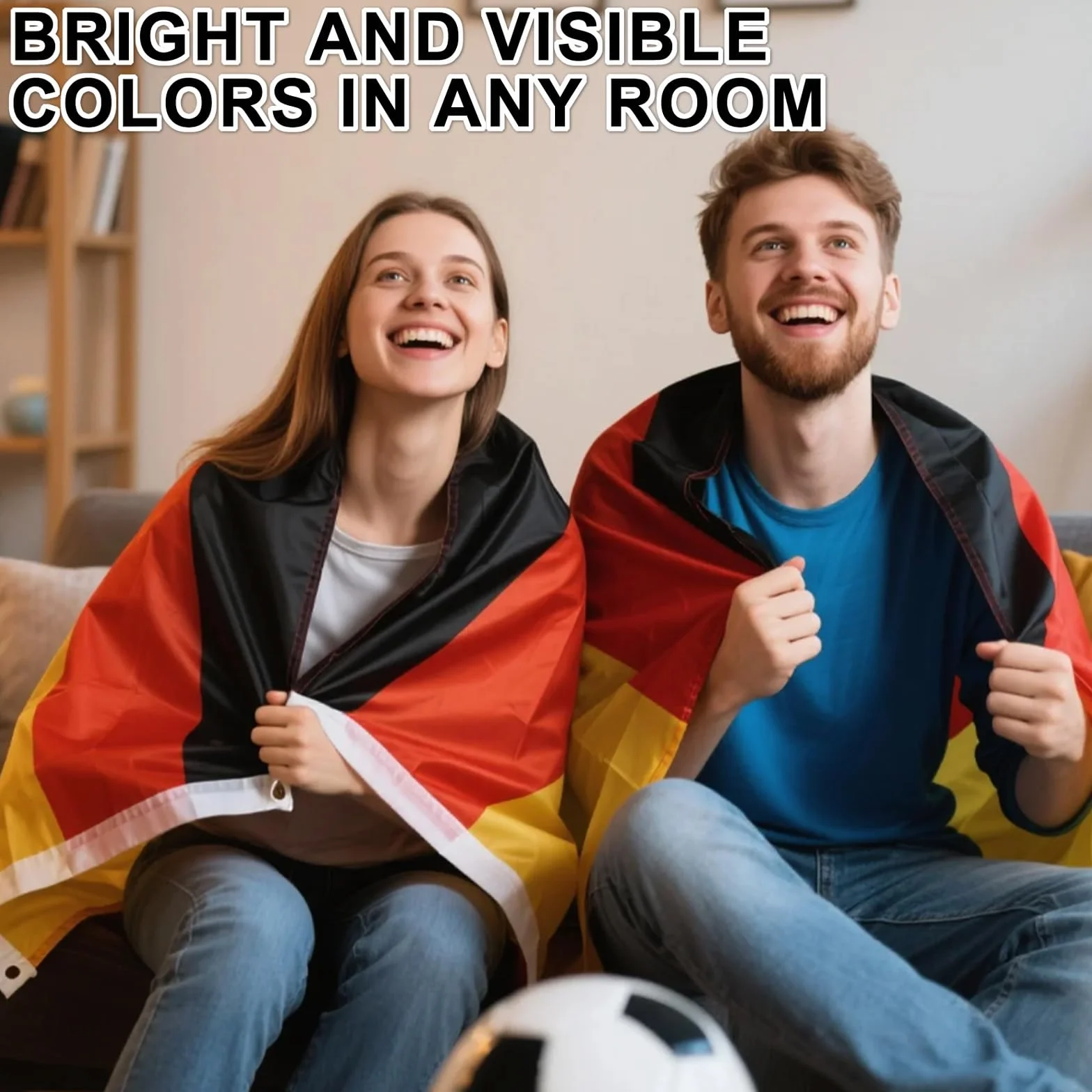 Bandera Alemania 150x90 cm Juego 2 Unidades Exteriores Interiores