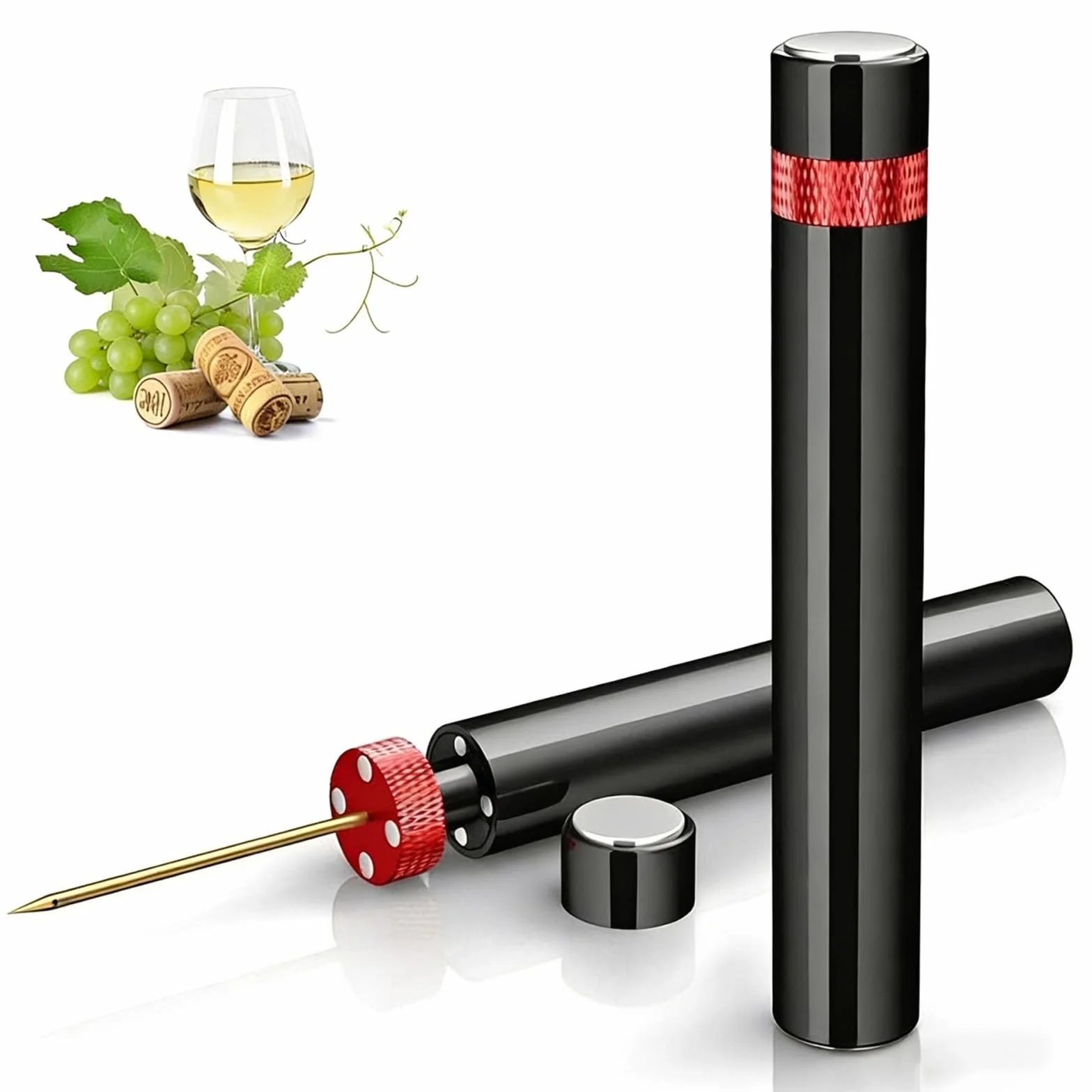 LATRAT - Sacacorchos de presión de aire 7s Cork Pops Out, Abrebotellas de vino tinto Herramientas de apertura, Wine Opener portátil accesorio, vino accesorio profesional bomba de botella