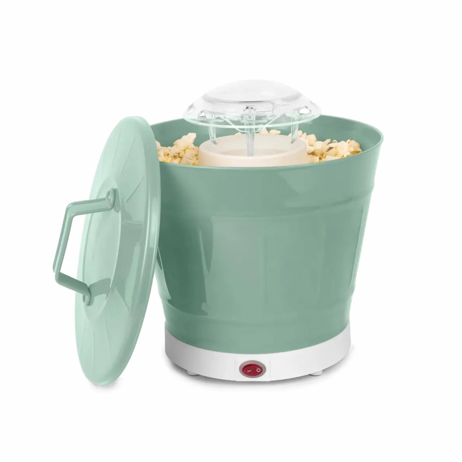 Palomitero Máquina de Palomitas de maíz de Aire Caliente y Cubo, máquina Profesional de Palomitas de maíz automática for el hogar Maquina Palomitas