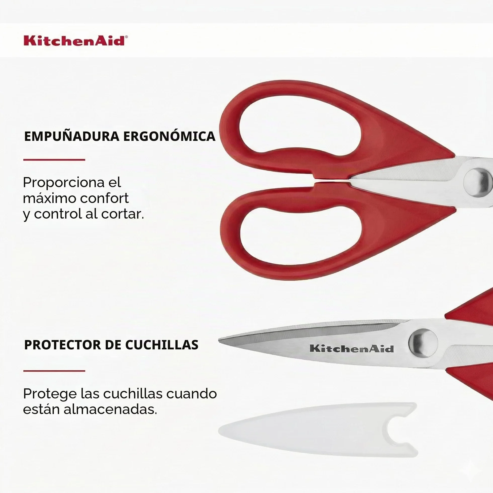 KitchenAid KE351OHERA - Tijeras multiusos (22 cm), color negro