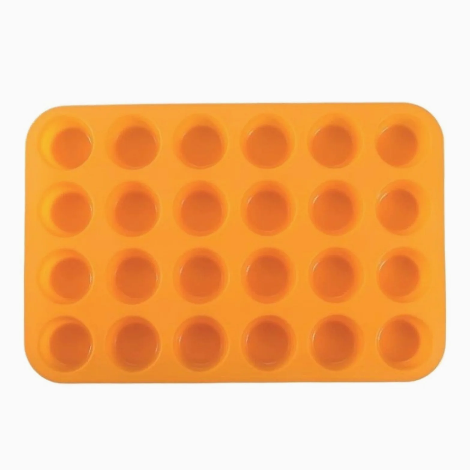 2 piezas de herramientas for hornear, 24 tazas redondas uniformes, molde for pasteles cocina para Pasteles(Orange)