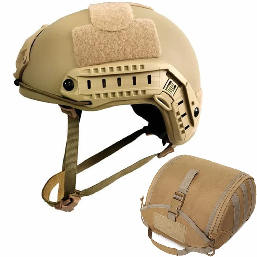 Con La Bolsa Almacenamiento Casco 1,3 KG De Alta Resistencia NIJ IIIA Kevlar Casco Antibalas Militar Rápido, 10 Mm De Espesor, Para CS Al Aire Libre Táctico Airsoft Paintball Juego Caza ( Color : T )