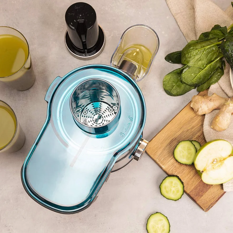 Cecotec Licuadora Orbital Juice&Fresh 400 Titan Black. 400 W, 20000 RPM de Velocidad, Tamaño Compacto, 2 Velocidades, Disco con Recubrimiento de Titanio Negro, Sistema antigoteo, Jarra 350 ml