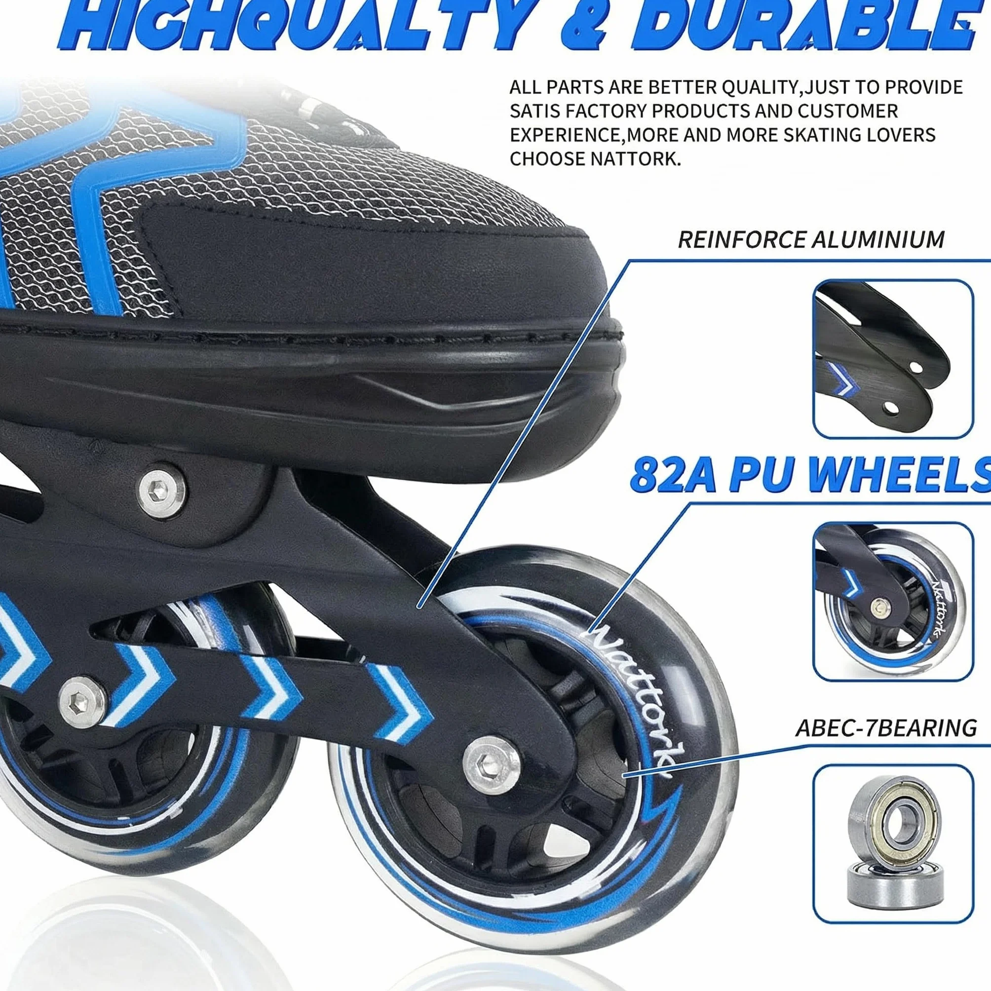 Patines en línea para niños Adultos, 4 Tamaño Ajustables Patines de Rodillos para Niños y Niñas, Patines en línea para Hombres Mujeres