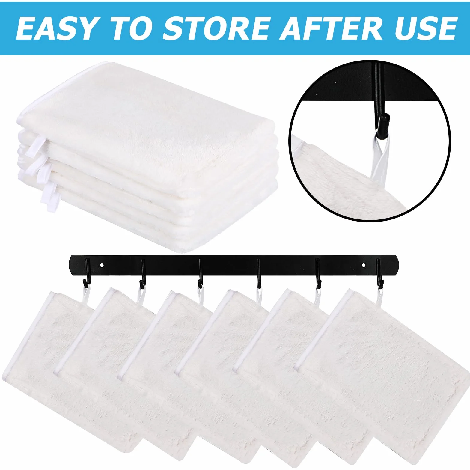 Manoplas Baño Toallas Baño Toalla Facial Toalla Cara Toalla Microfibra Toallas Lavabo Esponja Bebe Recien Nacido Toalla Desmaquillante Reutilizable Limpieza Facial 15x21cm Franela 8 Blanco